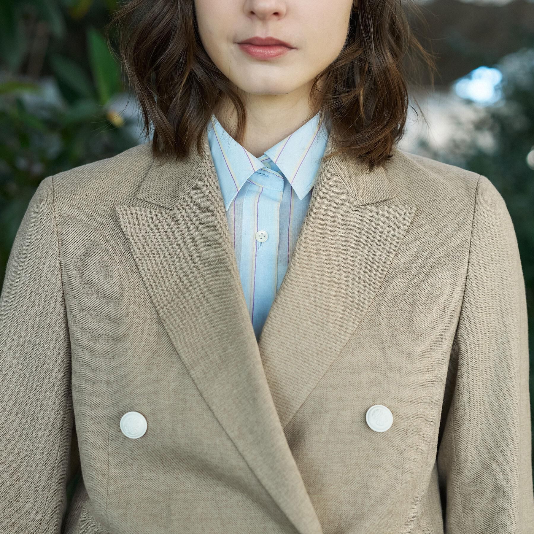 DRESSTERIOR「リネンブレンドWブレストジャケット」|テーラードジャケット|