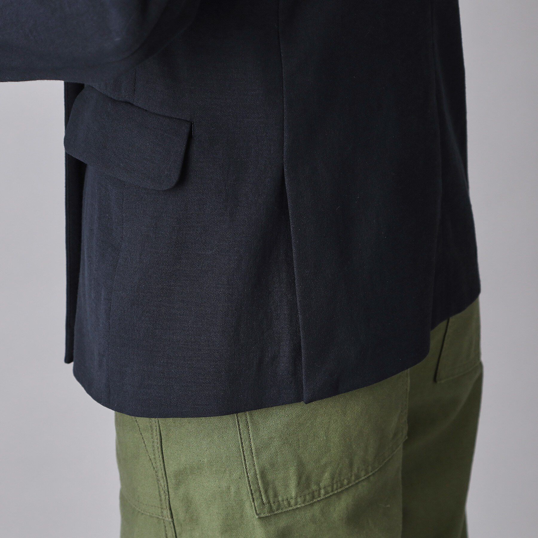 DRESSTERIOR「リネンブレンドオックスダブルジャケット」|テーラードジャケット|