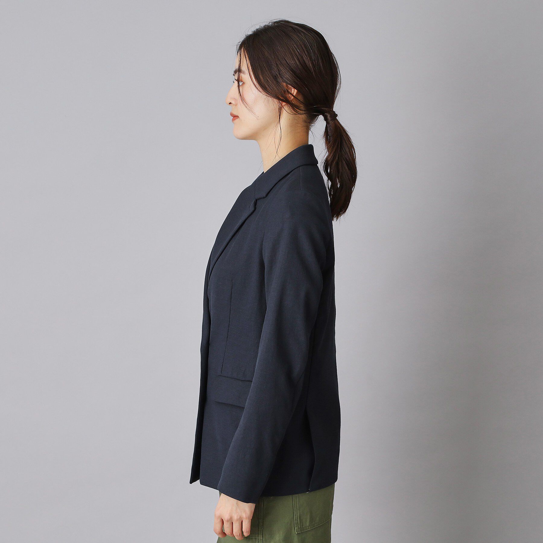 DRESSTERIOR「リネンブレンドオックスダブルジャケット」|テーラードジャケット|