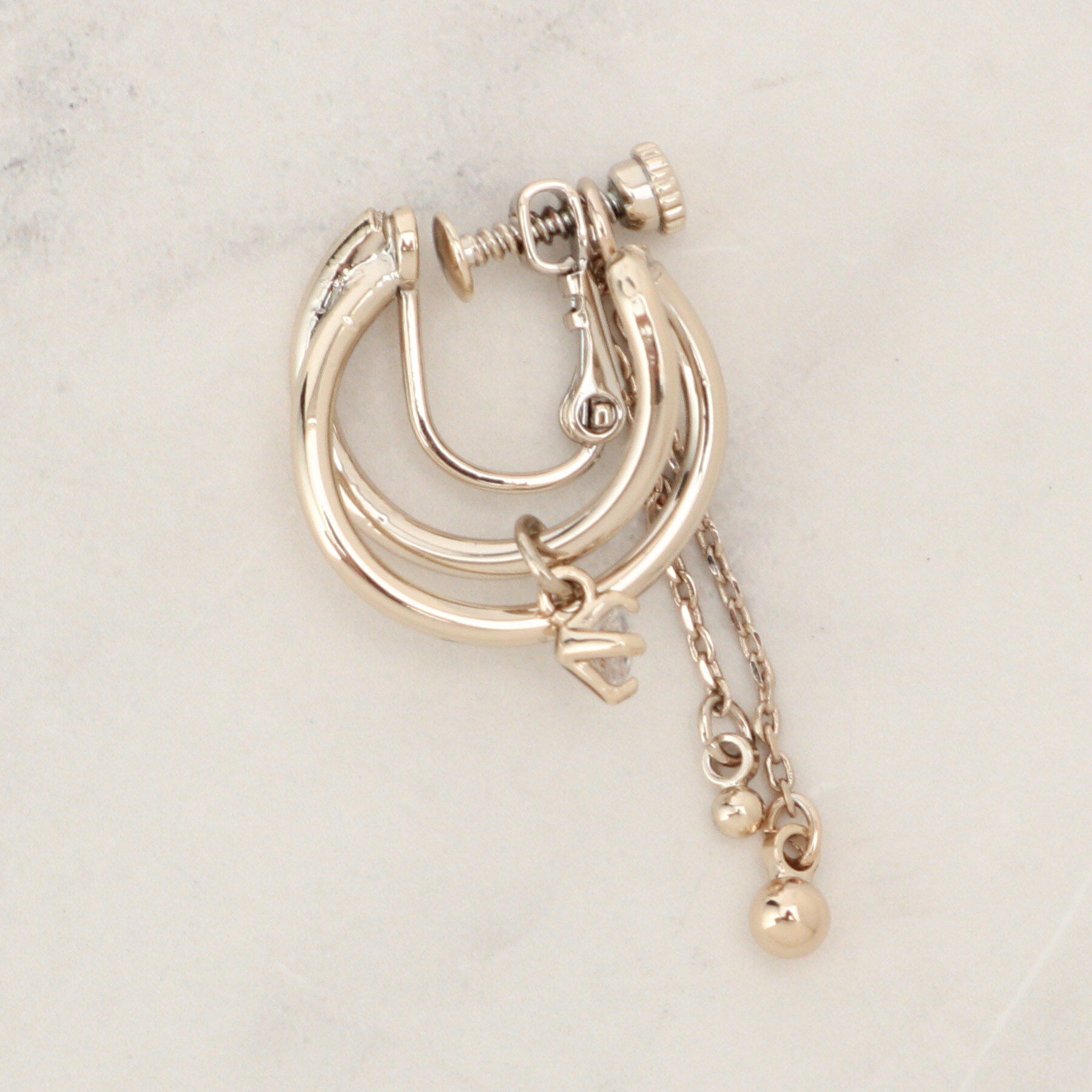 grove「フープチェーンイヤリング」|イヤリング|