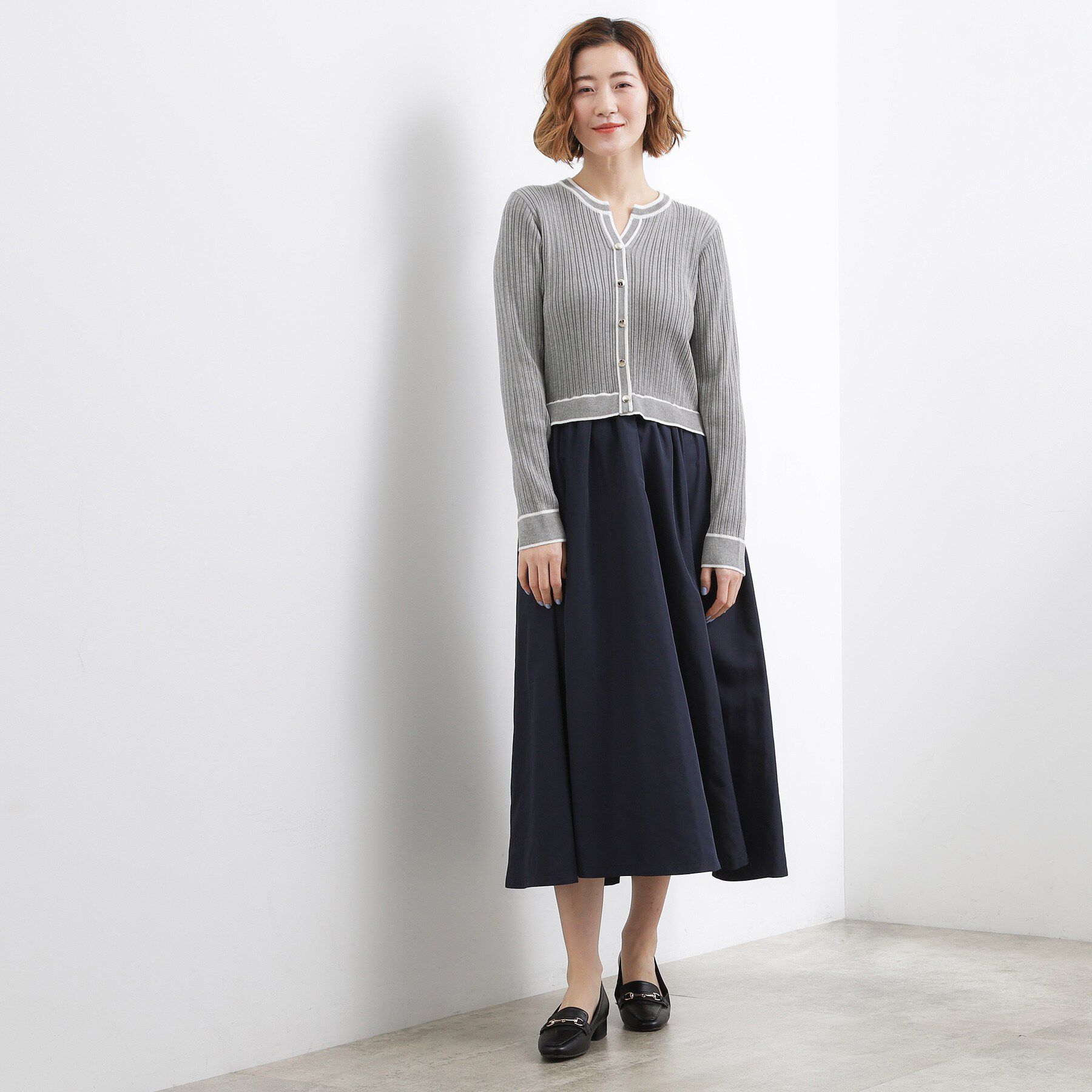 grove「一枚で装いが整う　マルチボーダーアソートドッキングワンピース」|ワンピース|