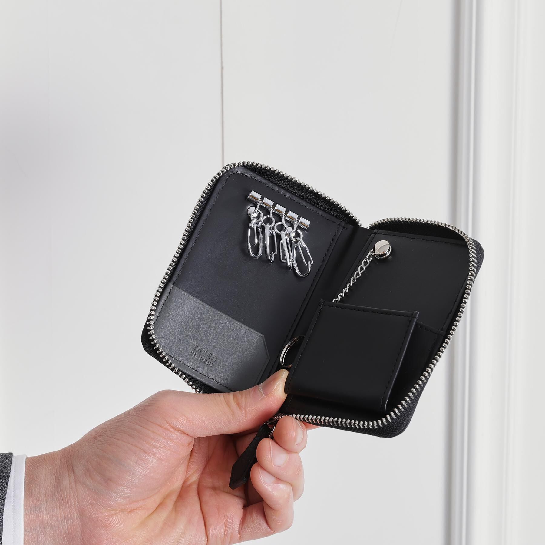 TAKEO KIKUCHI「ソフトシュリンクレザーキーケース」|キーケース|