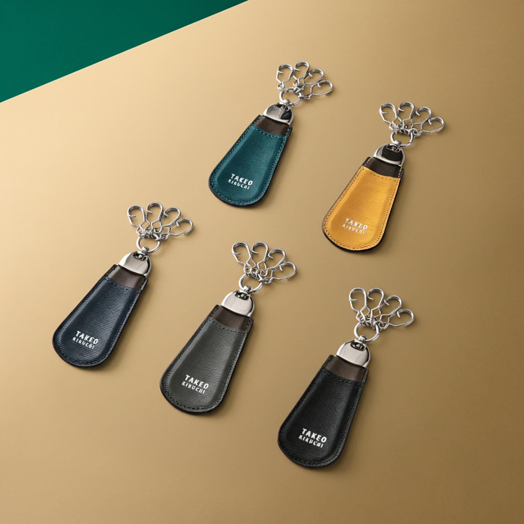 TAKEO KIKUCHI「【リップル】レザー巻きシューホーン＆4連キーホルダー」|キーケース|