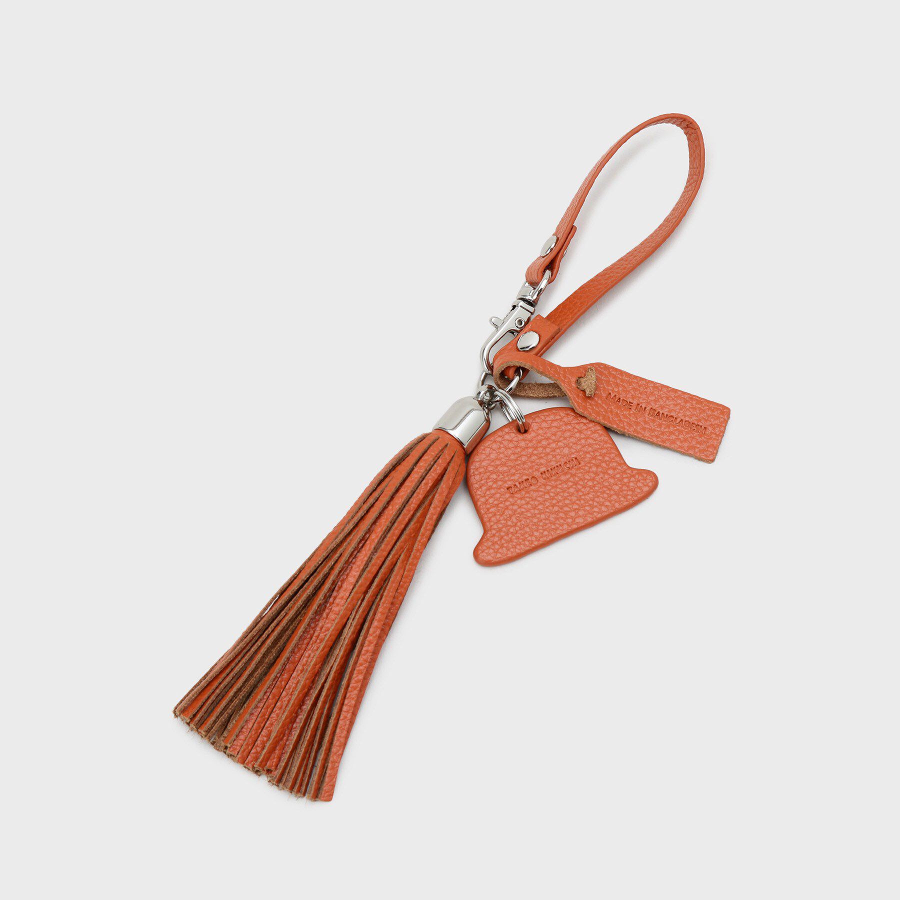 TAKEO KIKUCHI「【シュリンクレザー】ボーラーハットタッセルチャーム」|キーケース|オレンジ(067)