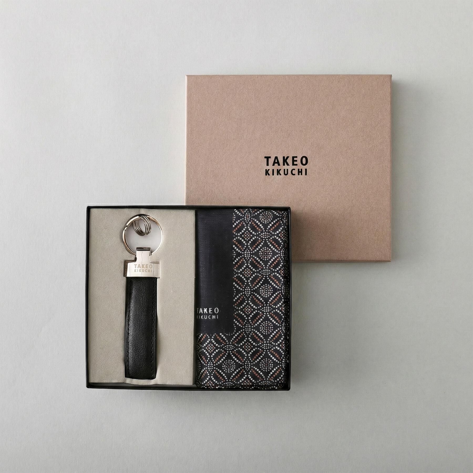 TAKEO KIKUCHI「ハンカチキーホルダーセット」|その他|ブラック(119)
