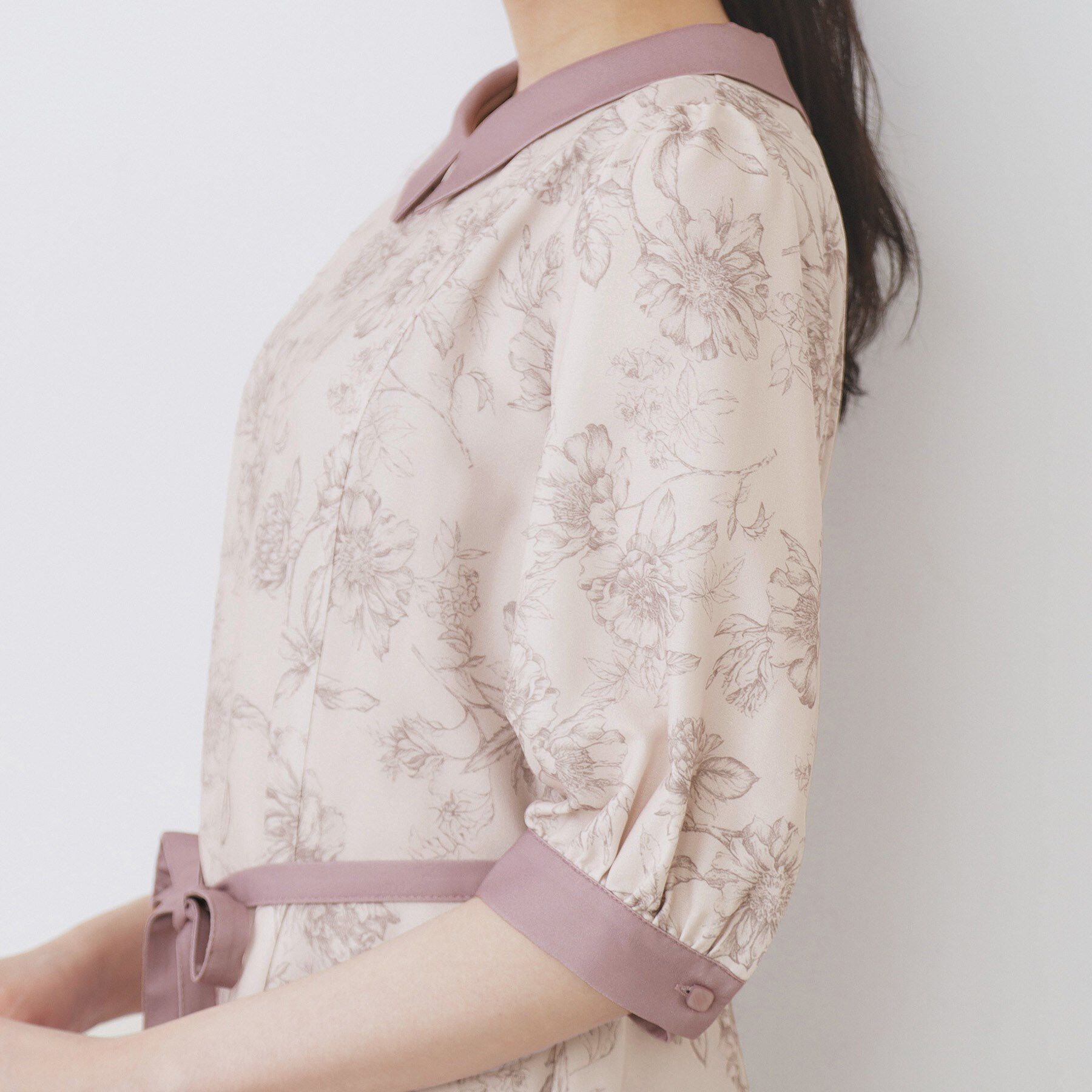 index「2WAY パネルフラワーバイカラーワンピース【洗濯機洗い可/イージーアイロン】」|ワンピース|