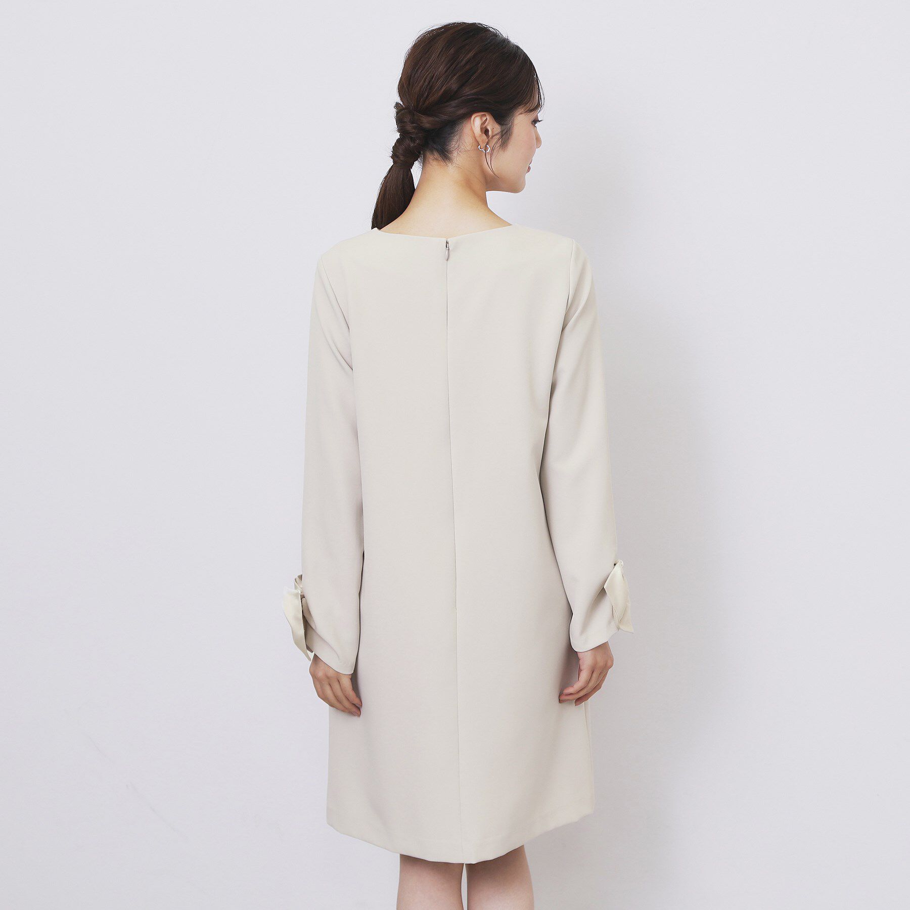 index「ダブルクロスリボンスリーブワンピース【洗濯機OK】」|ワンピース|