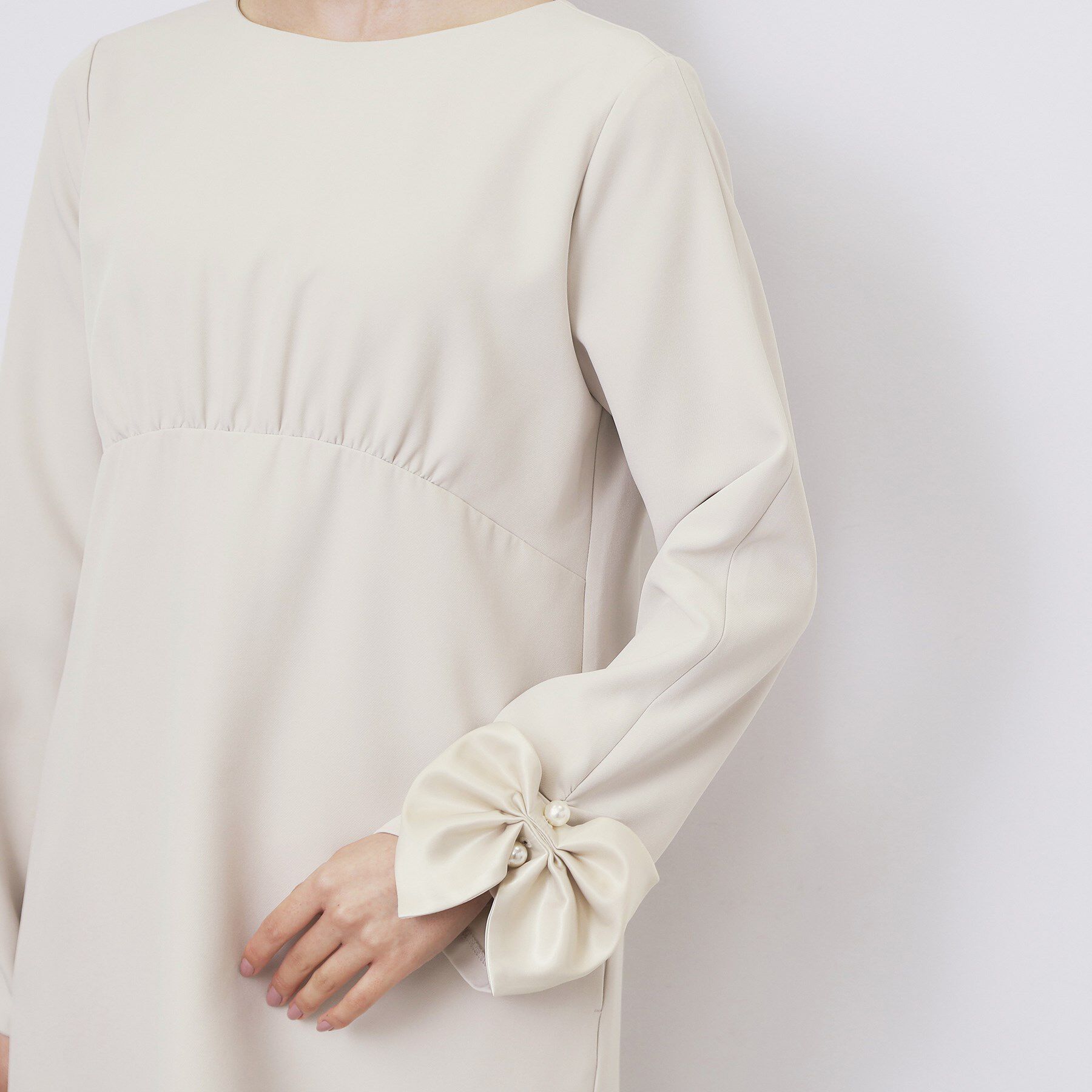 index「ダブルクロスリボンスリーブワンピース【洗濯機OK】」|ワンピース|