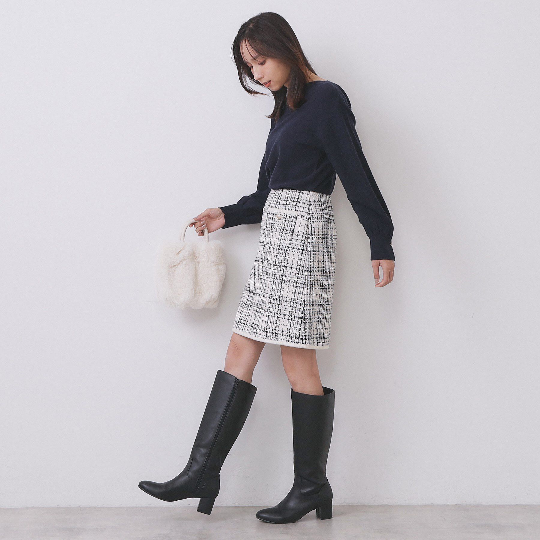 index「ラメガーター編みボートネックニット【洗濯機OK】《8col/XS～LL》」|ニット・セーター|