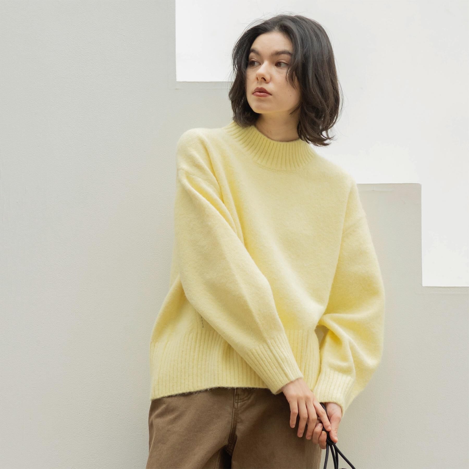 OPAQUE.CLIP「ふわふわハイネックニット【洗濯機OK】」|ニット・セーター|