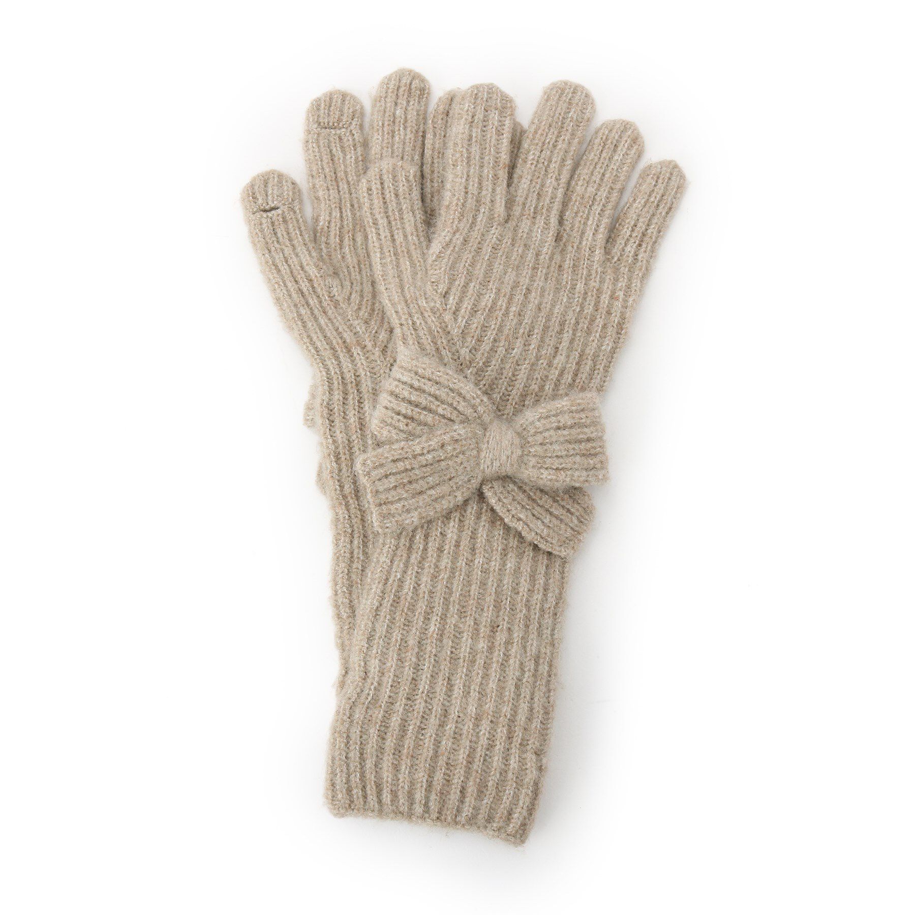 Couture broach「ロングニットグローブ」|手袋|ベージュ(052)