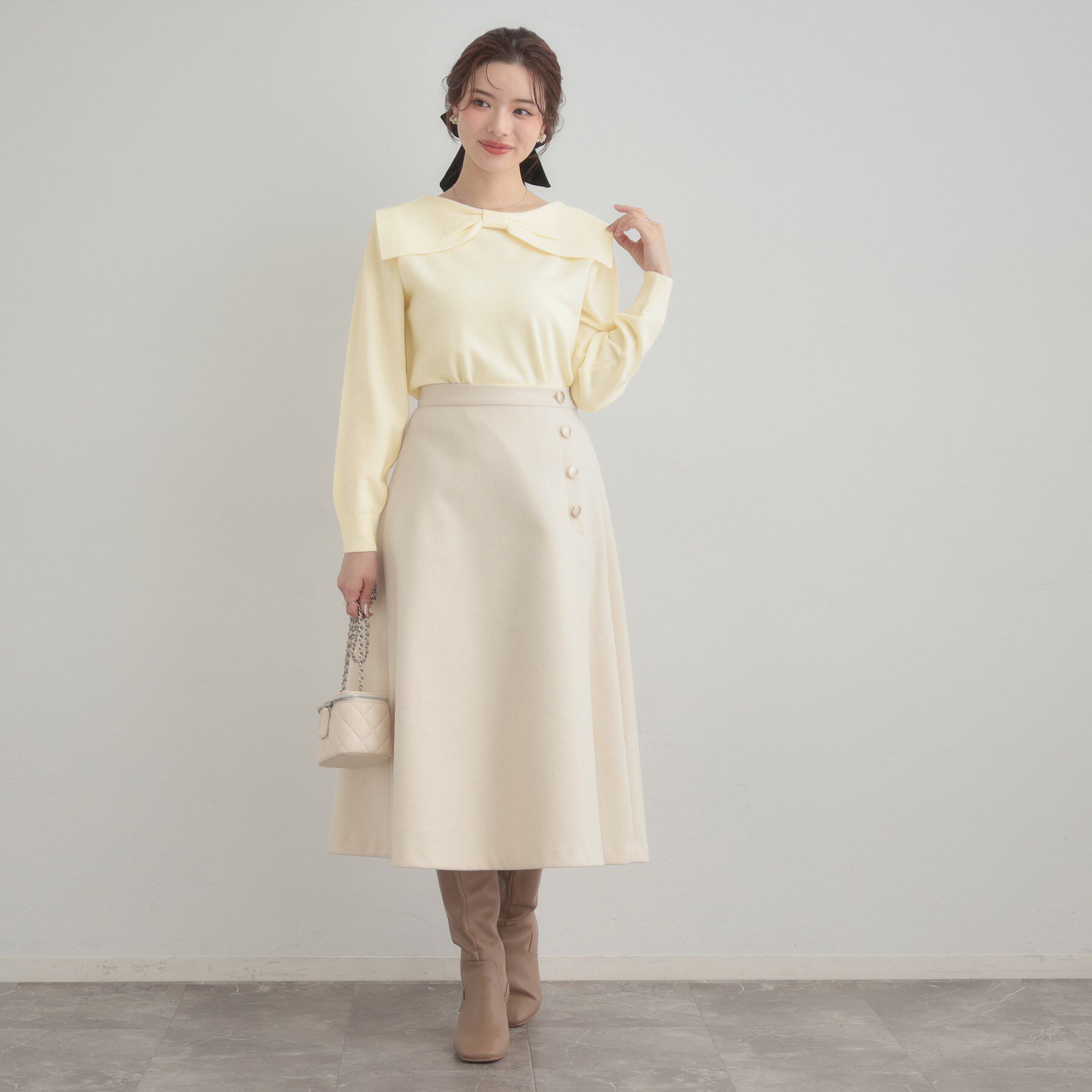 Couture broach「リボンカラーデザインニット」|ニット・セーター|