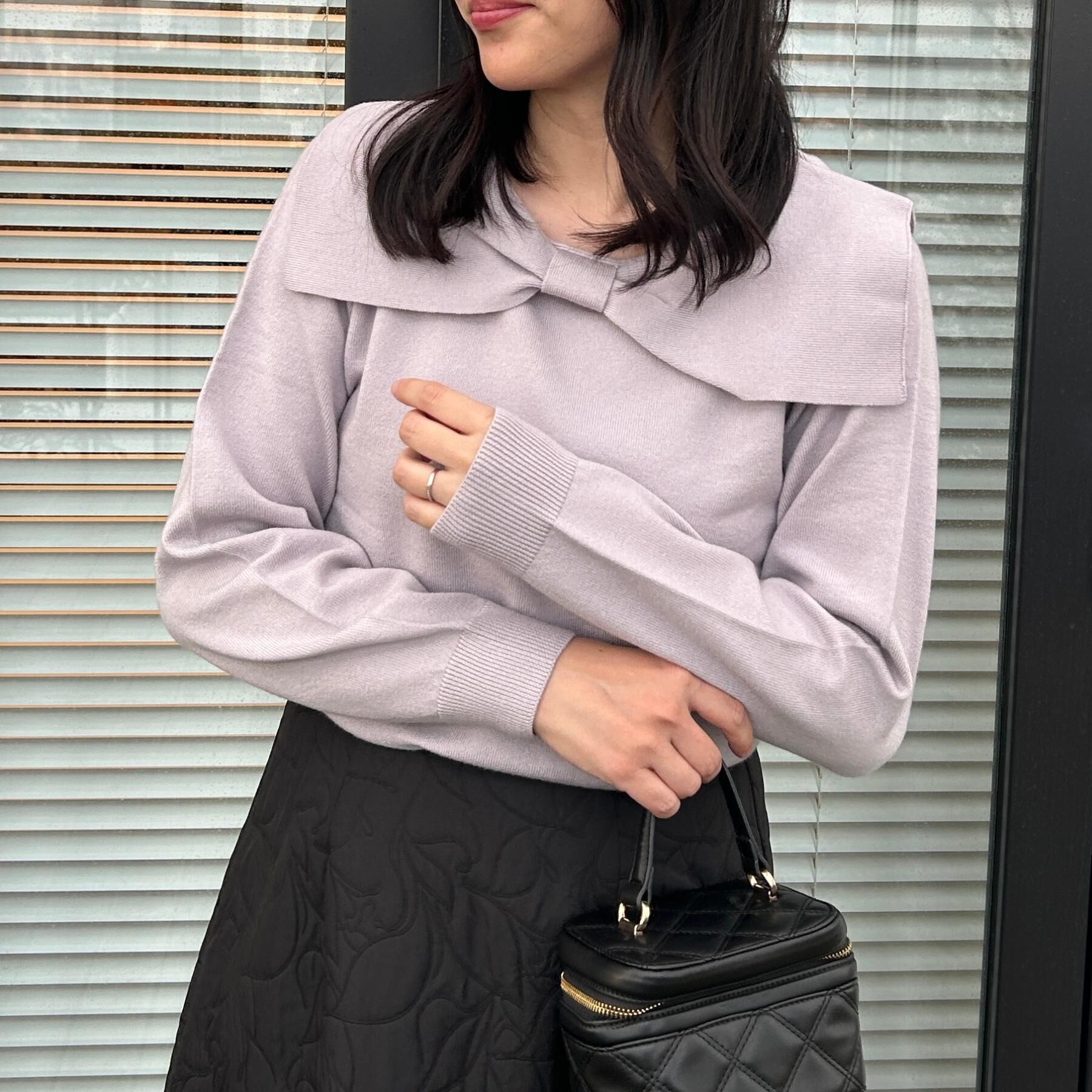 Couture broach「リボンカラーデザインニット」|ニット・セーター|