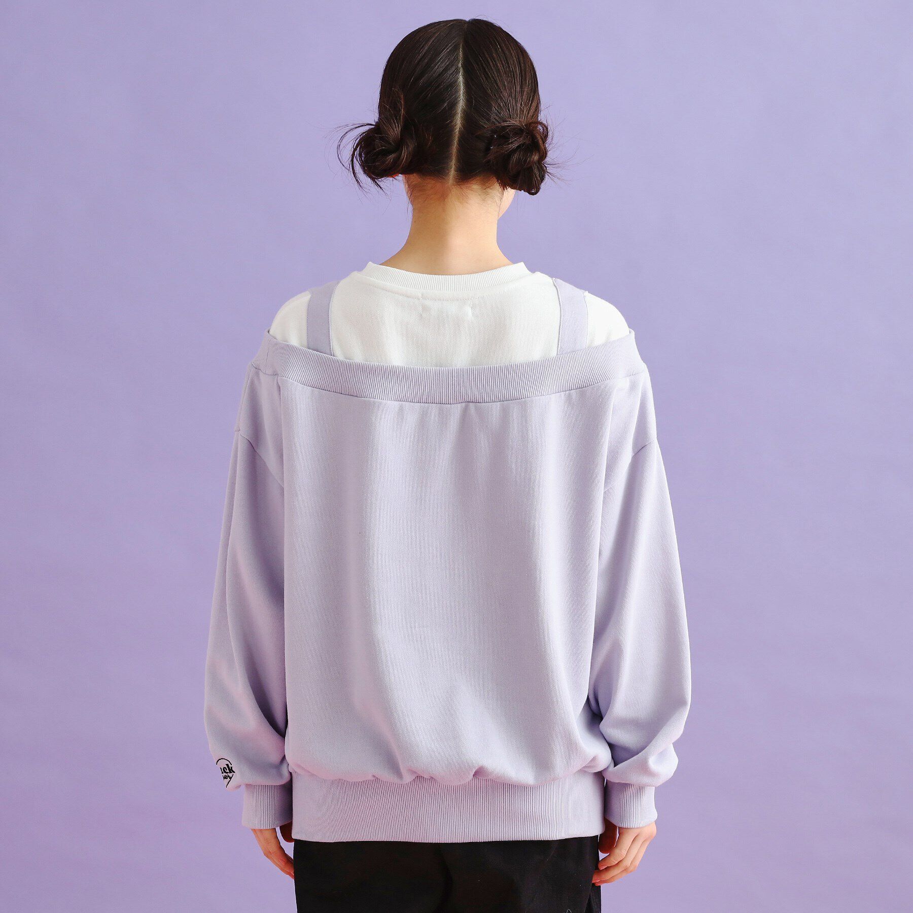 PINK-latte「ミニ裏毛レイヤードプルオーバー」|Tシャツ・カットソー|