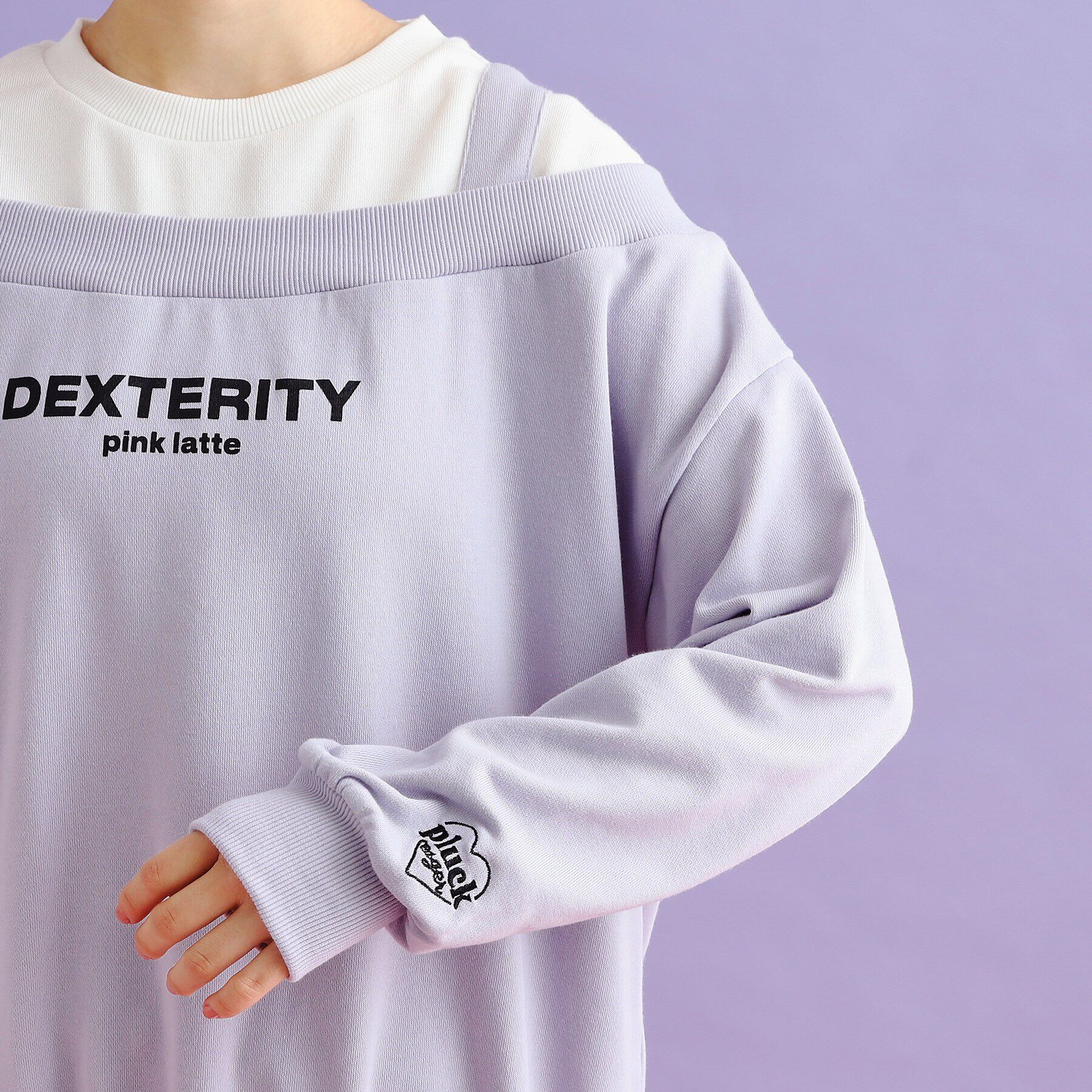 PINK-latte「ミニ裏毛レイヤードプルオーバー」|Tシャツ・カットソー|