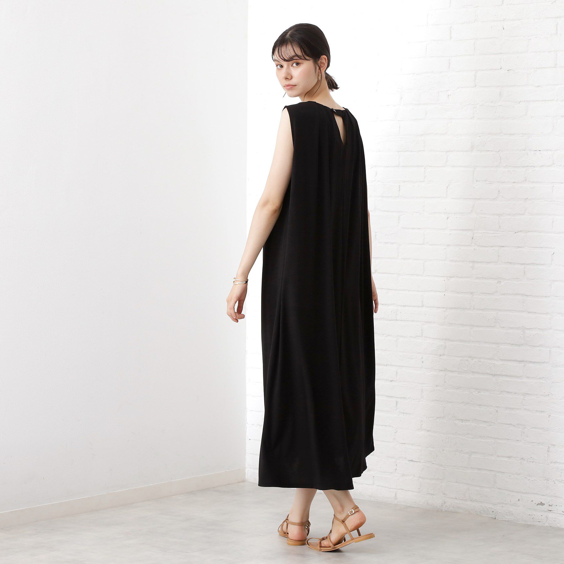 THE SHOP TK「【WEB限定】カットソーワンピース【洗濯機OK】」|ワンピース|ブラック(919)