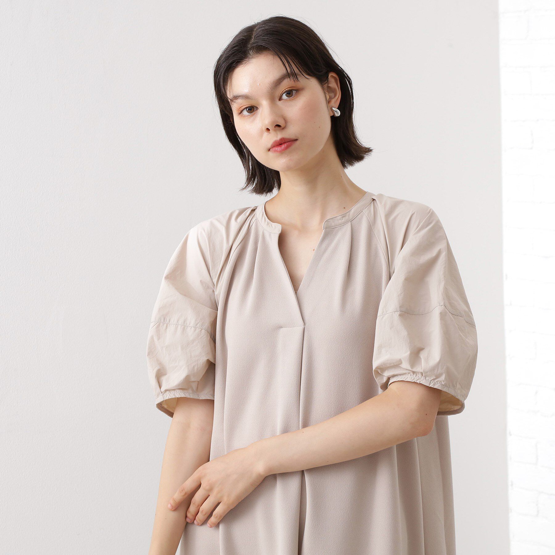 THE SHOP TK「【WEB限定】ドッキングカットソーワンピース【洗える】」|ワンピース|