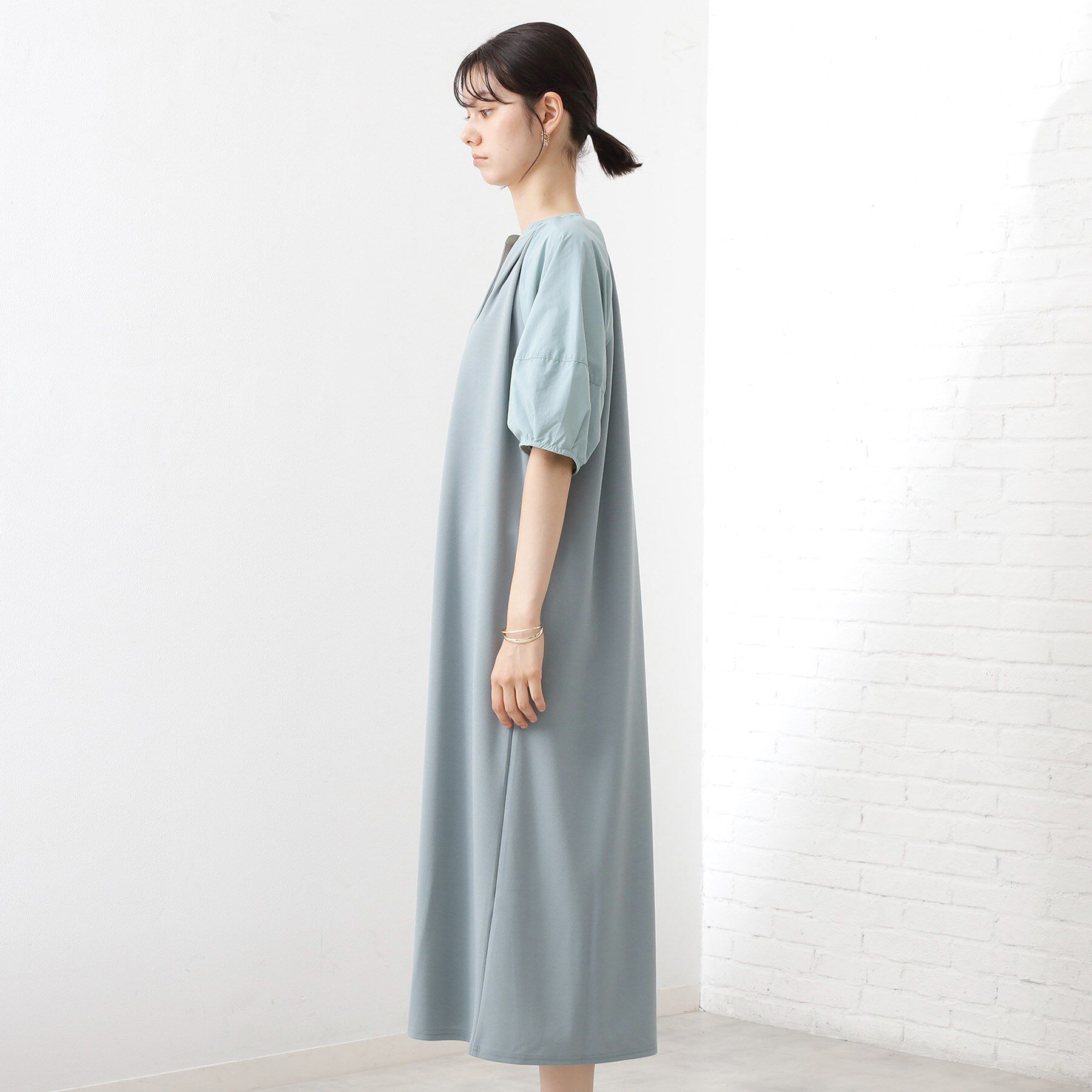 THE SHOP TK「【WEB限定】ドッキングカットソーワンピース【洗える】」|ワンピース|