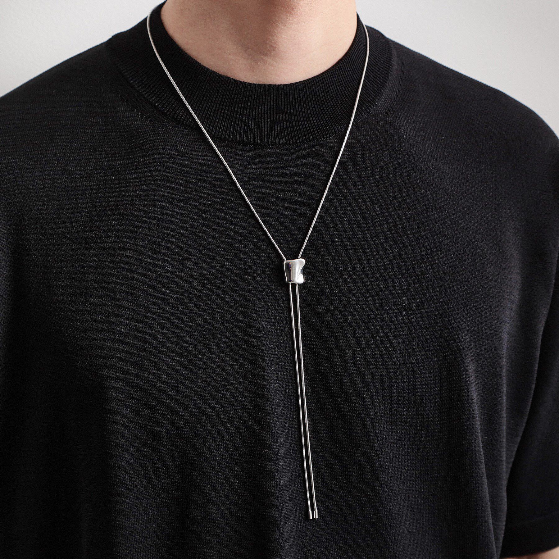 THE SHOP TK「ドロップ ループ タイイング ネックレス【ユニセックス】」|ネックレス|