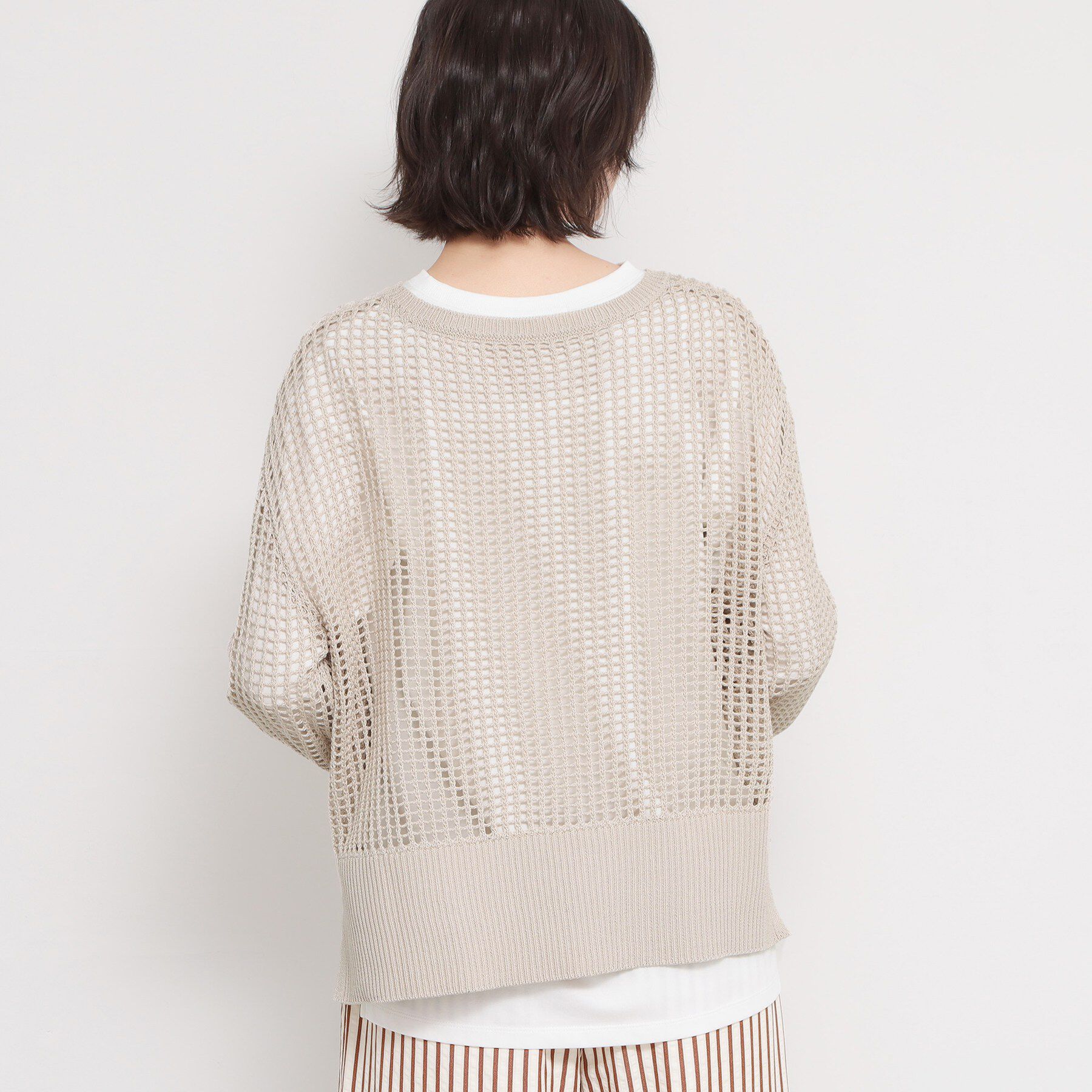 THE SHOP TK「メッシュニットプルオーバー」|ニット・セーター|