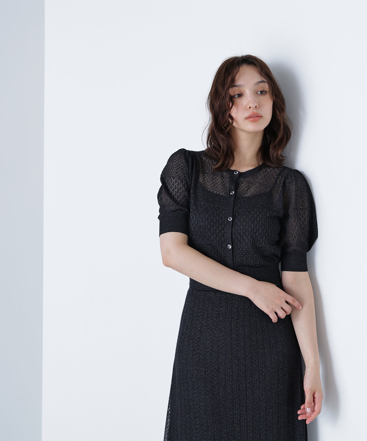  「レースニットカーディガン」|ニット・セーター|