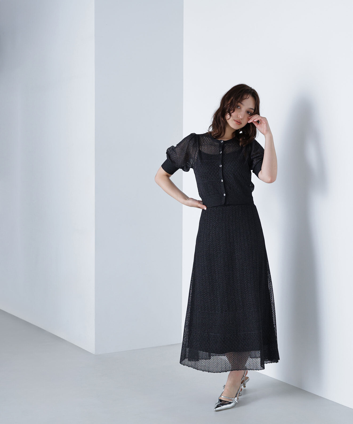  「レースニットカーディガン」|ニット・セーター|