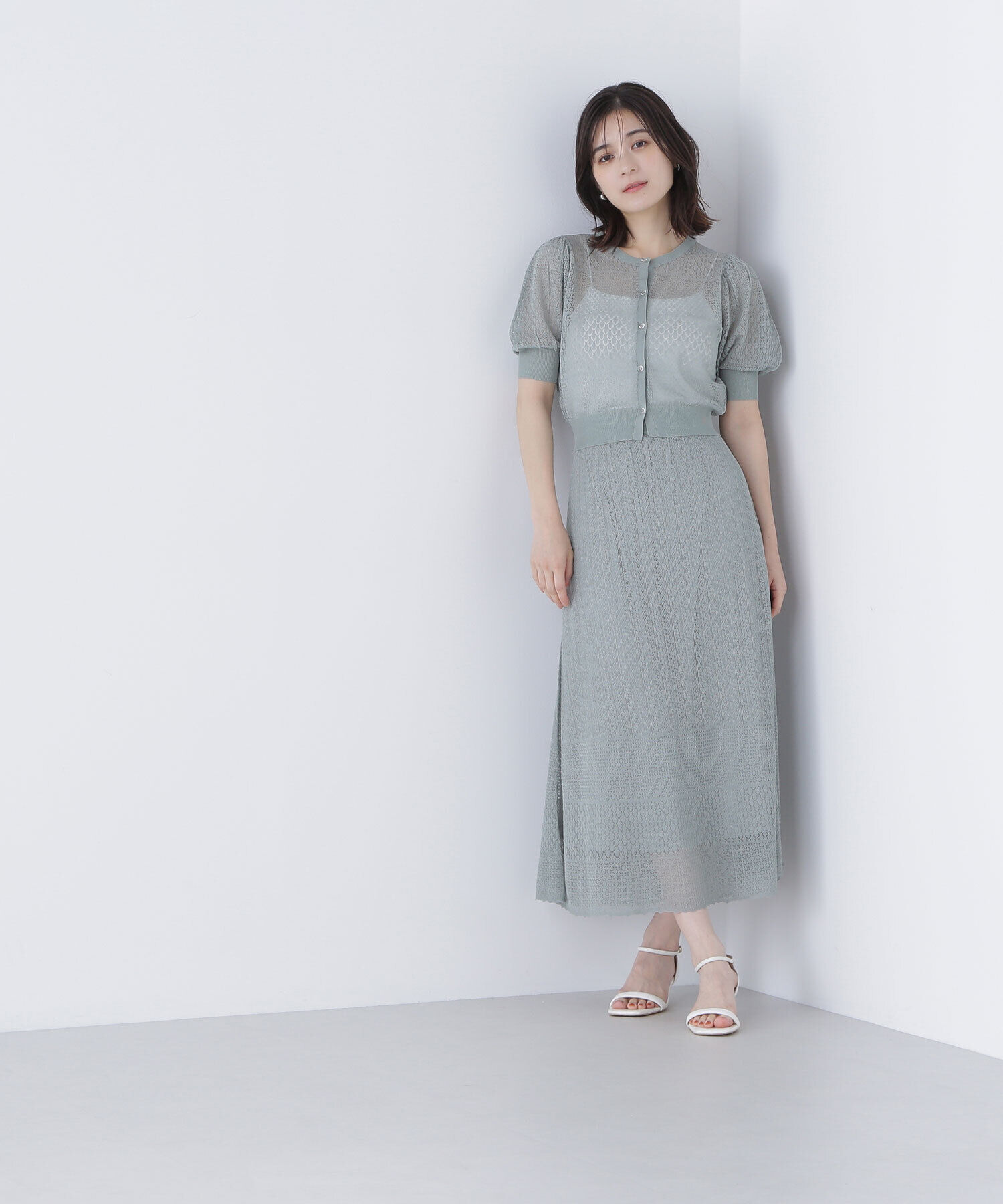  「レースニットカーディガン」|ニット・セーター|