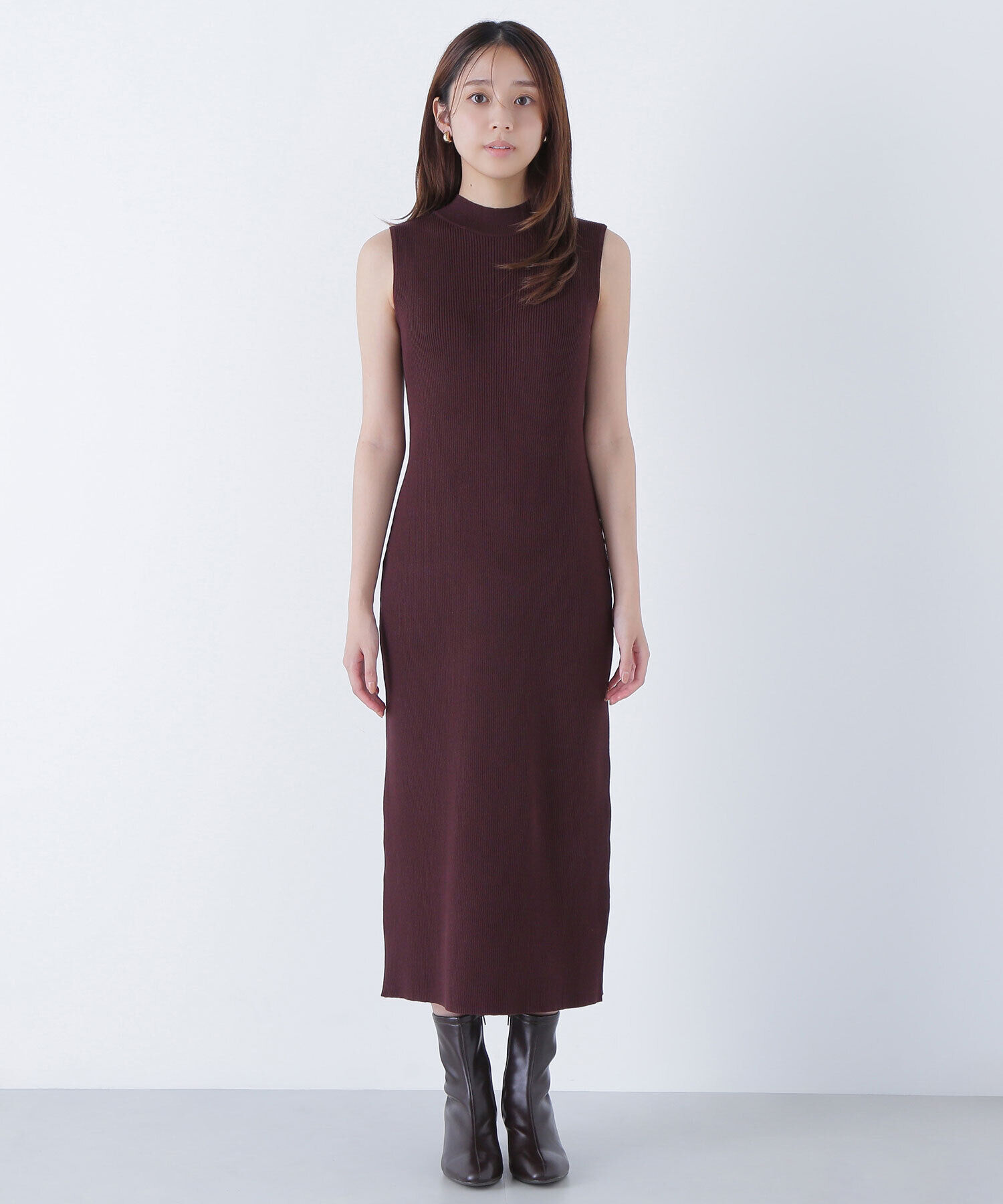  「フィルムラメカーデセットニットワンピース」|ワンピース|