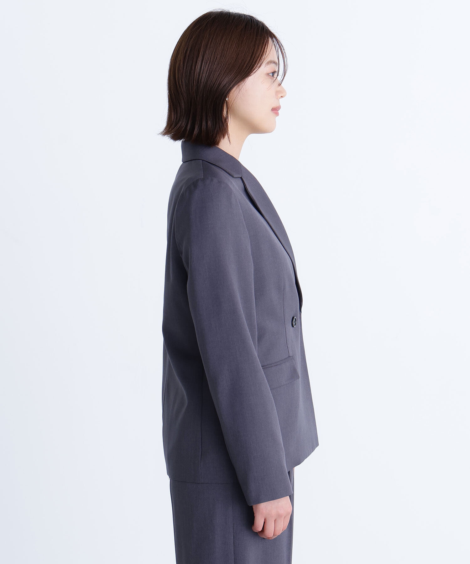  「パウダリーツイルセットアップシリーズ　ダブルテーラードジャケット」|その他|