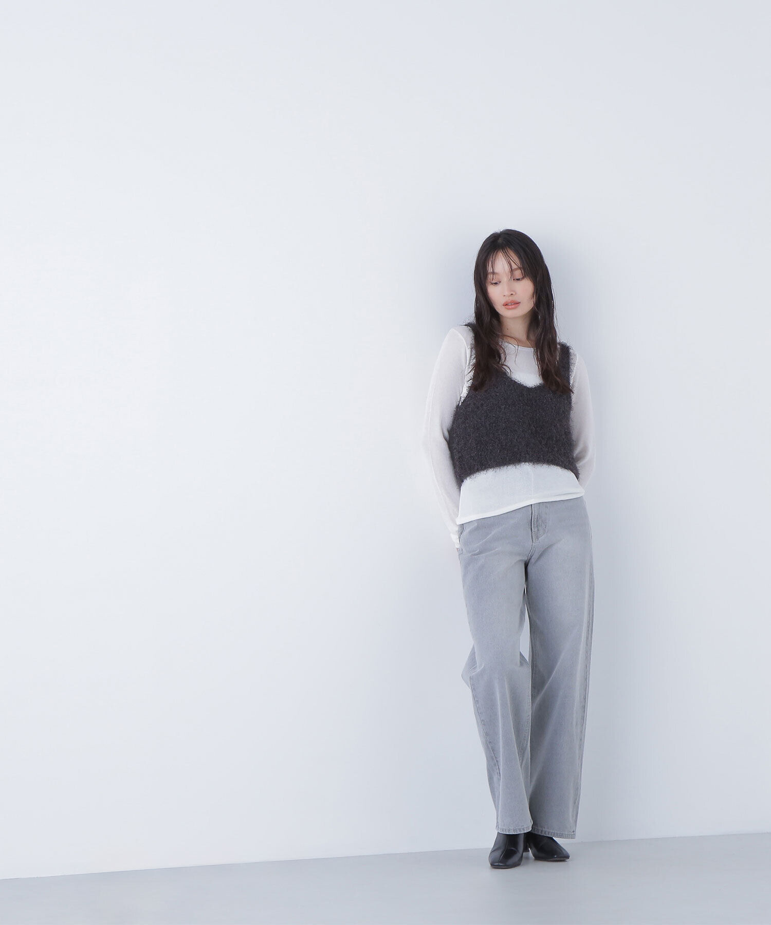  「シアーレイヤードフリンジベストセット」|ニット・セーター|