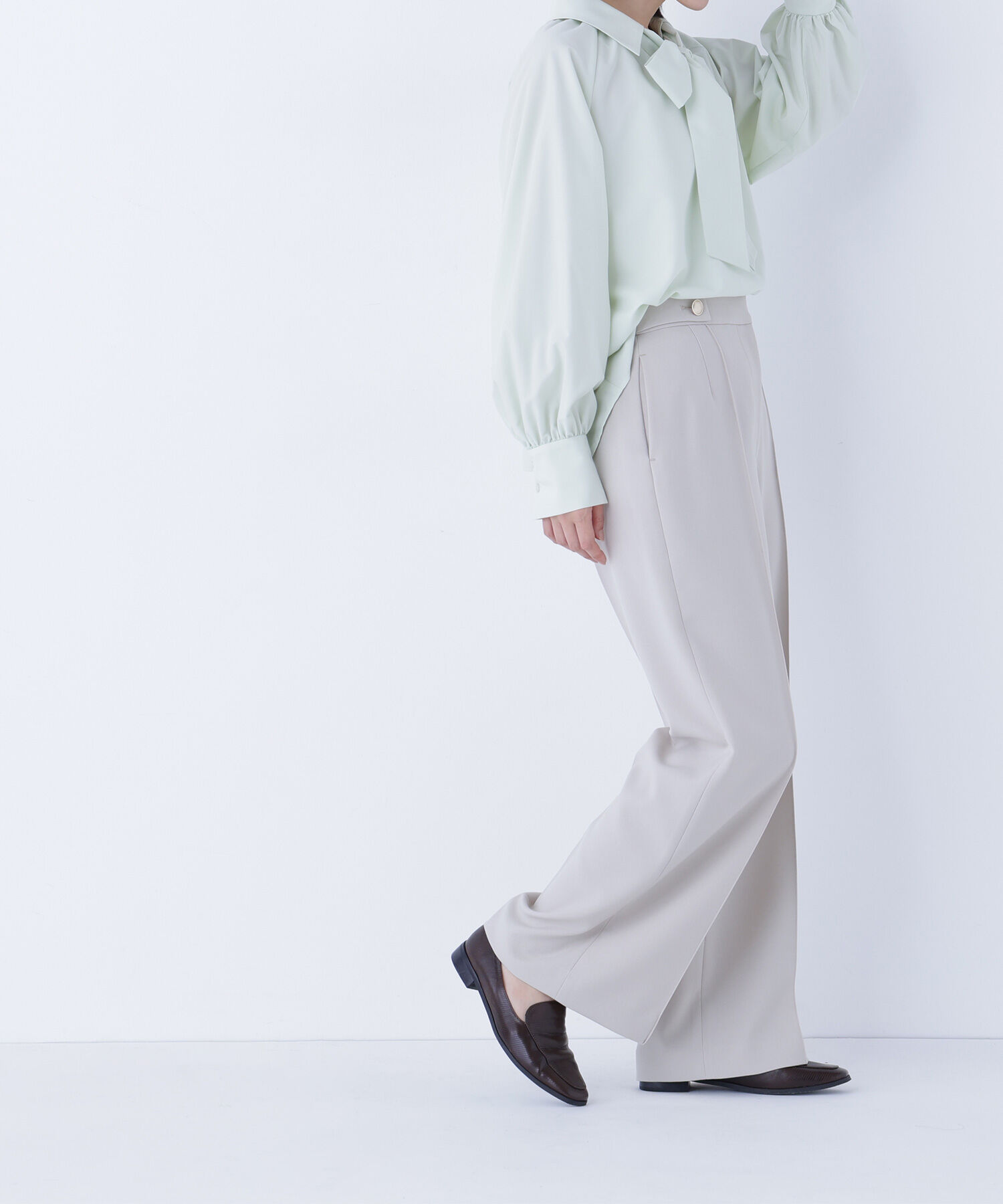  「ゴールドボタンワイドパンツ」|その他|