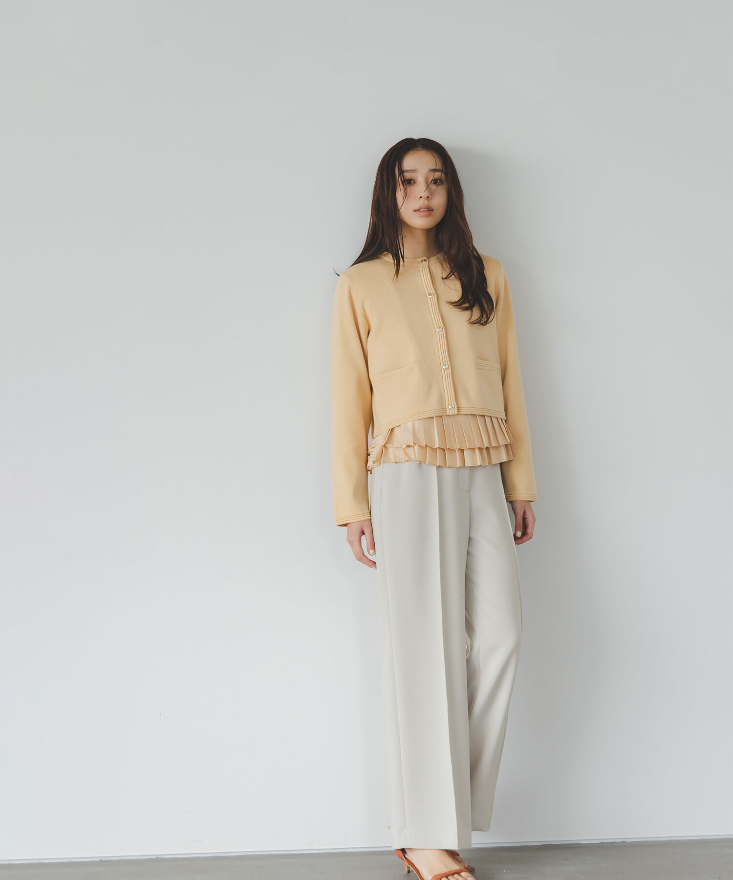  「ゴールドボタンワイドパンツ」|その他|