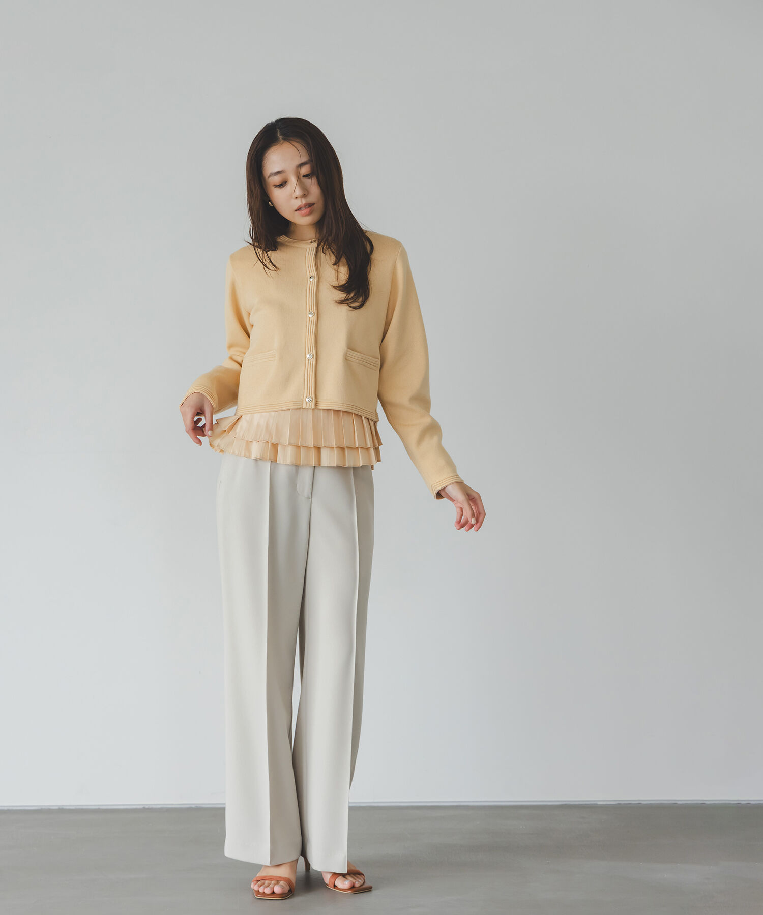  「ゴールドボタンワイドパンツ」|その他|