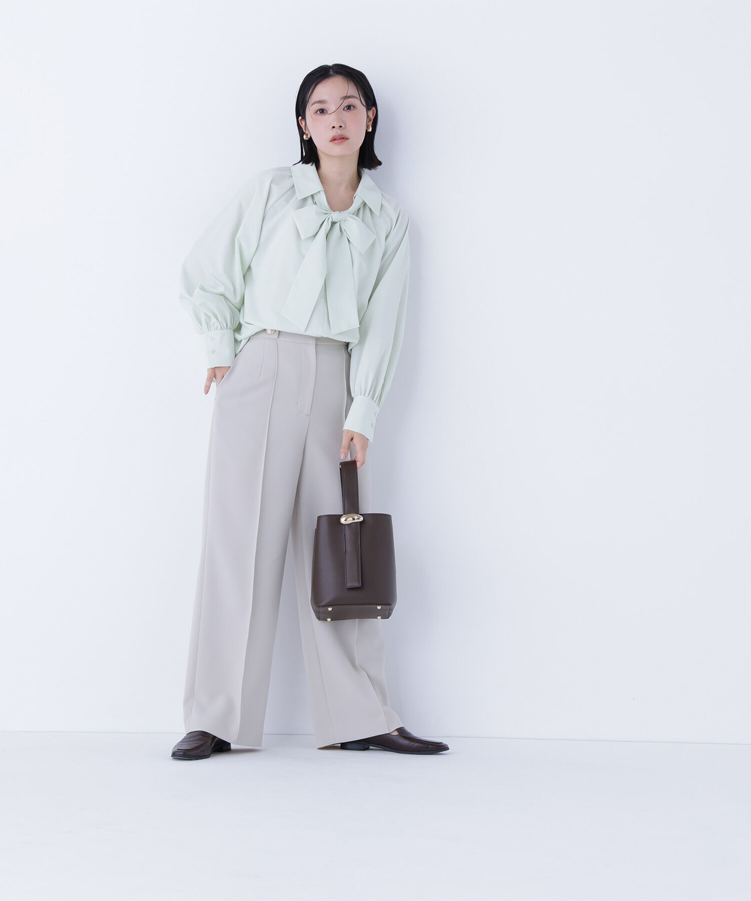  「ゴールドボタンワイドパンツ」|その他|