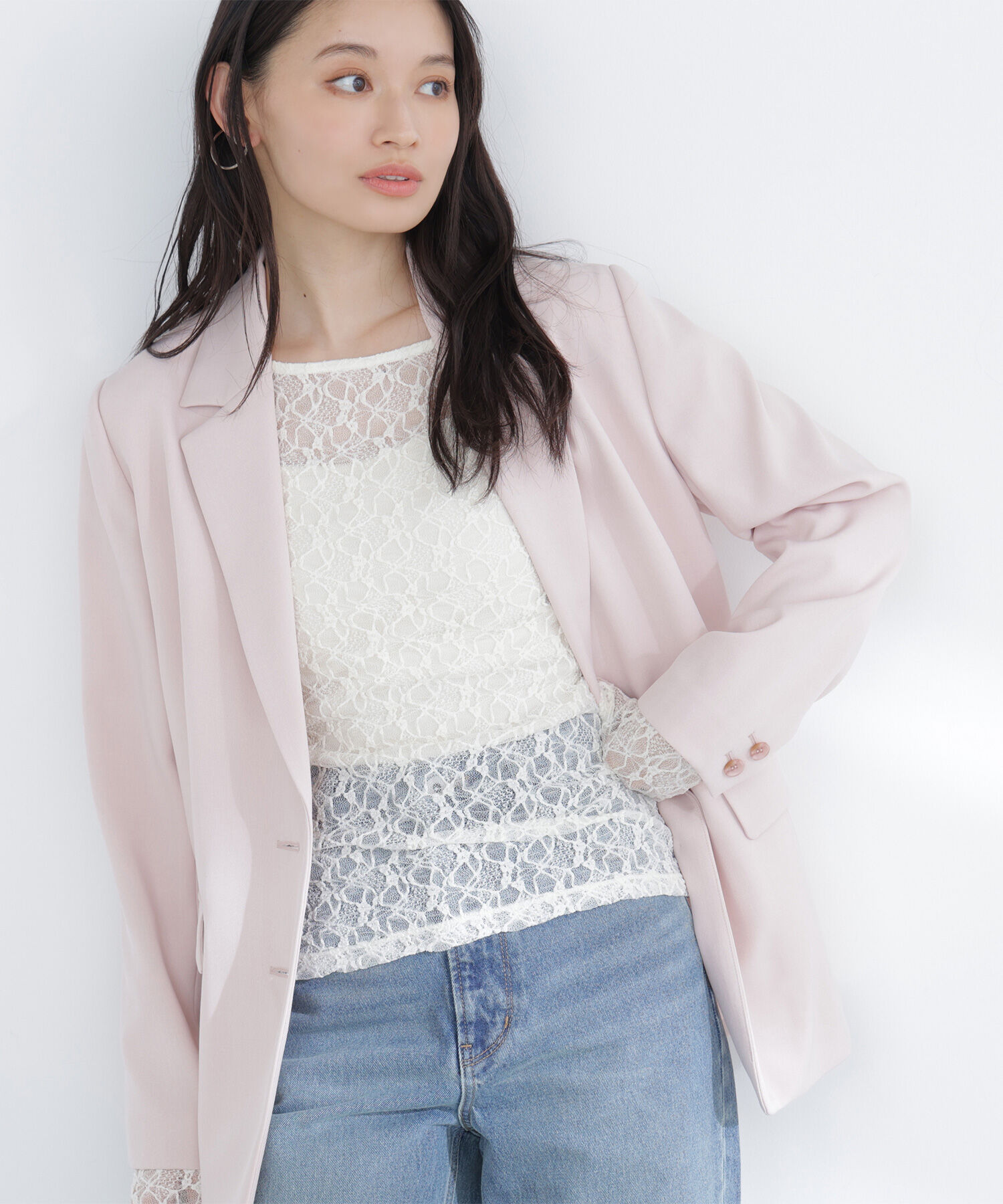  「レースドレープカットソー」|Tシャツ・カットソー|