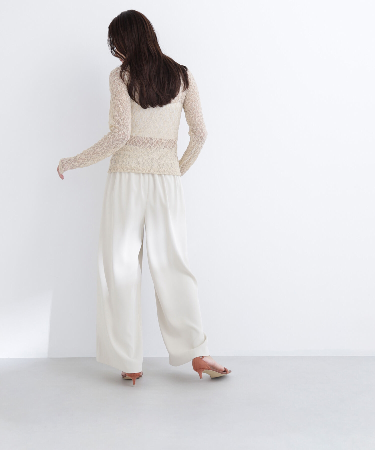  「レースドレープカットソー」|Tシャツ・カットソー|