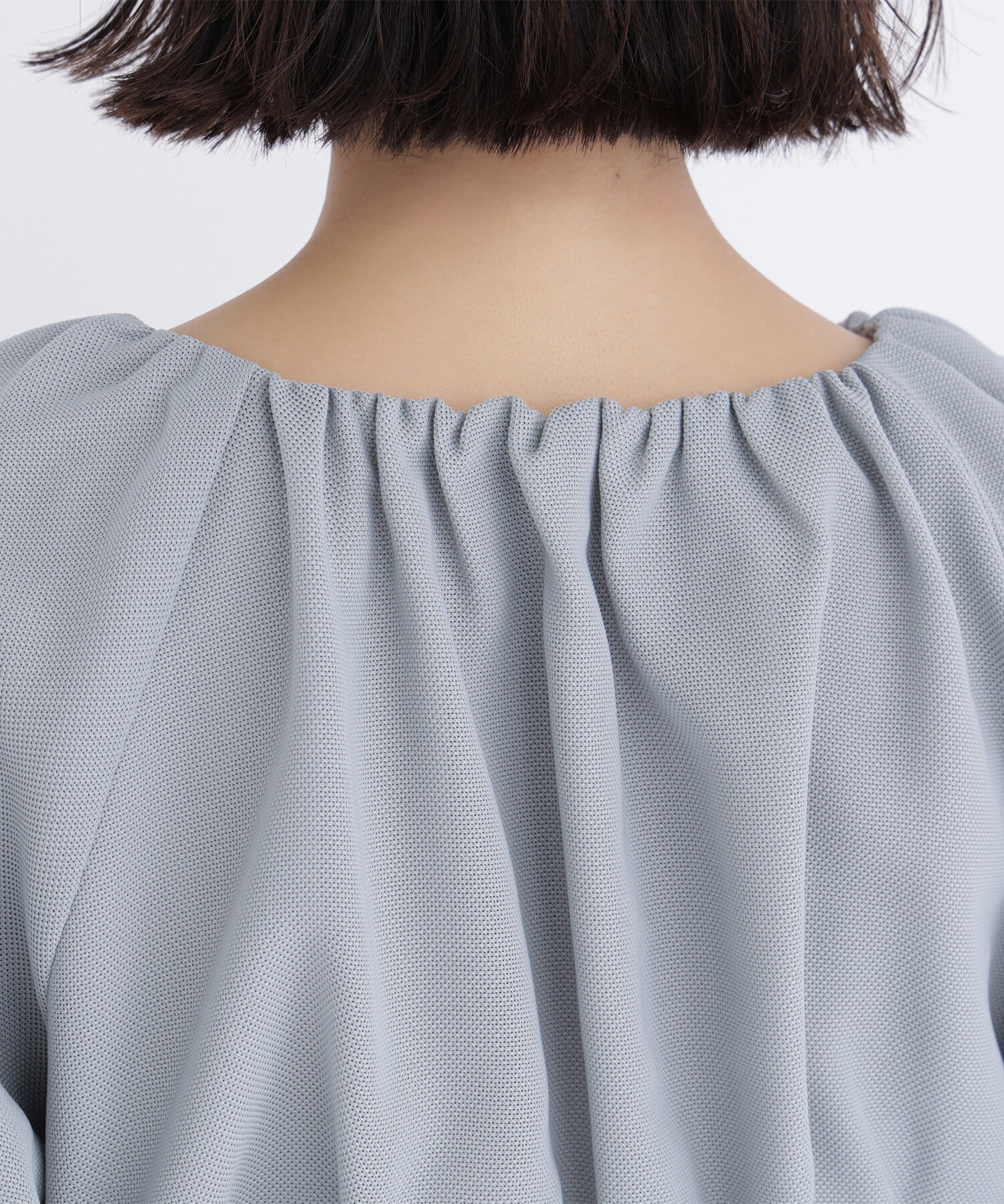  「メッシュギャザーペプラムブラウス」|シャツ・ブラウス|