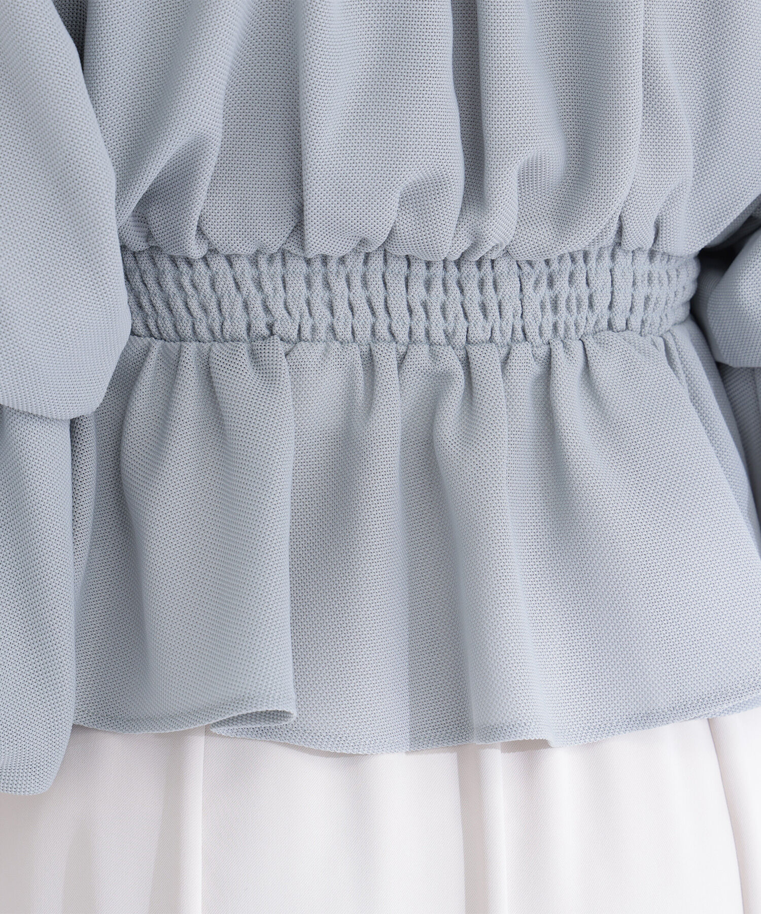  「メッシュギャザーペプラムブラウス」|シャツ・ブラウス|