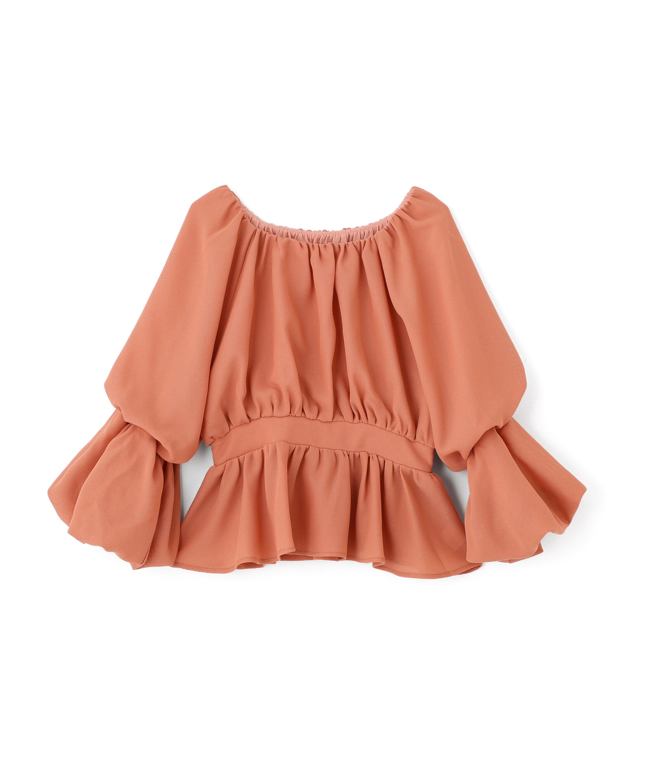  「メッシュギャザーペプラムブラウス」|シャツ・ブラウス|