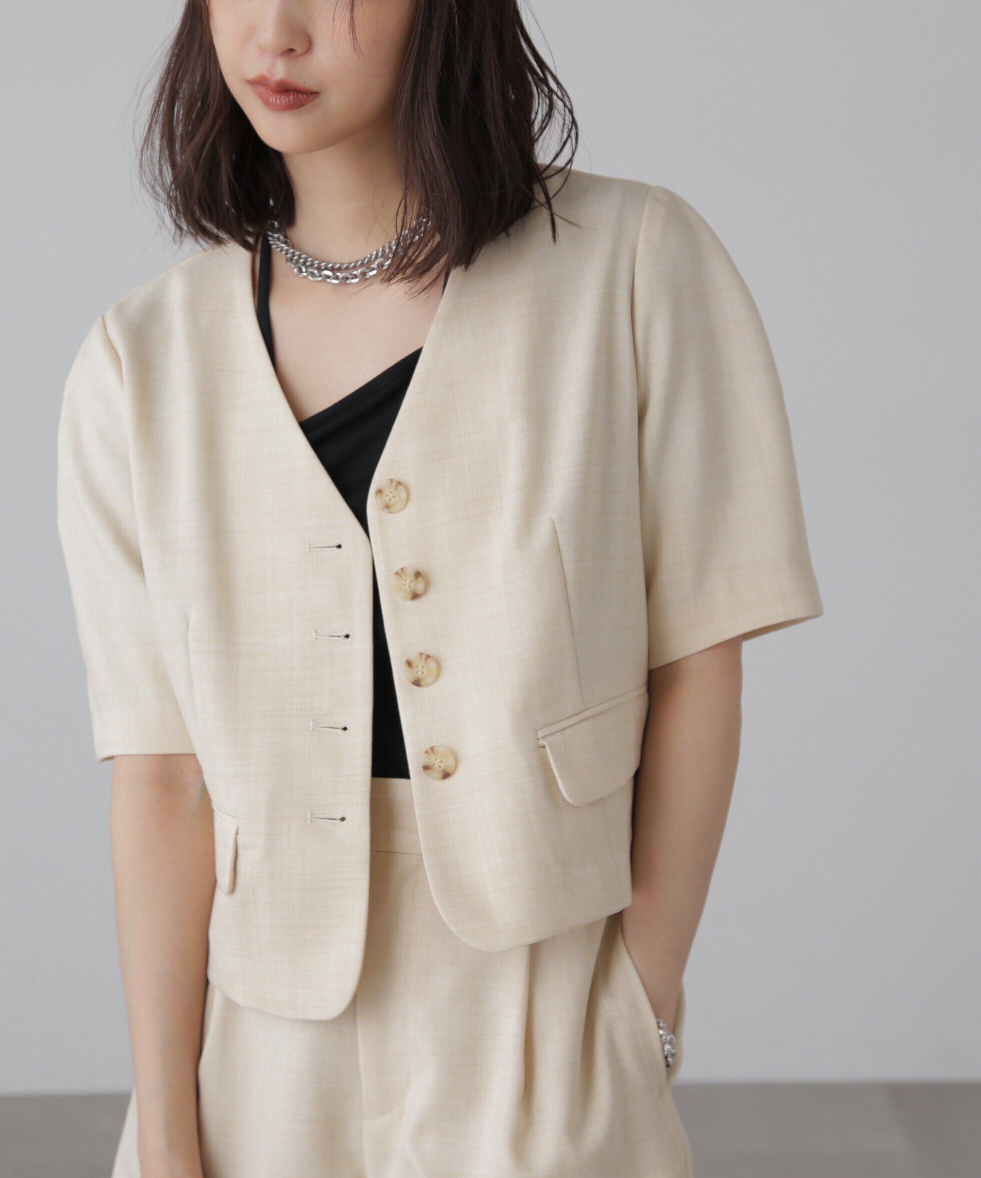  「〈セットアップ対応〉ショート丈ジャケット」|その他|オフ