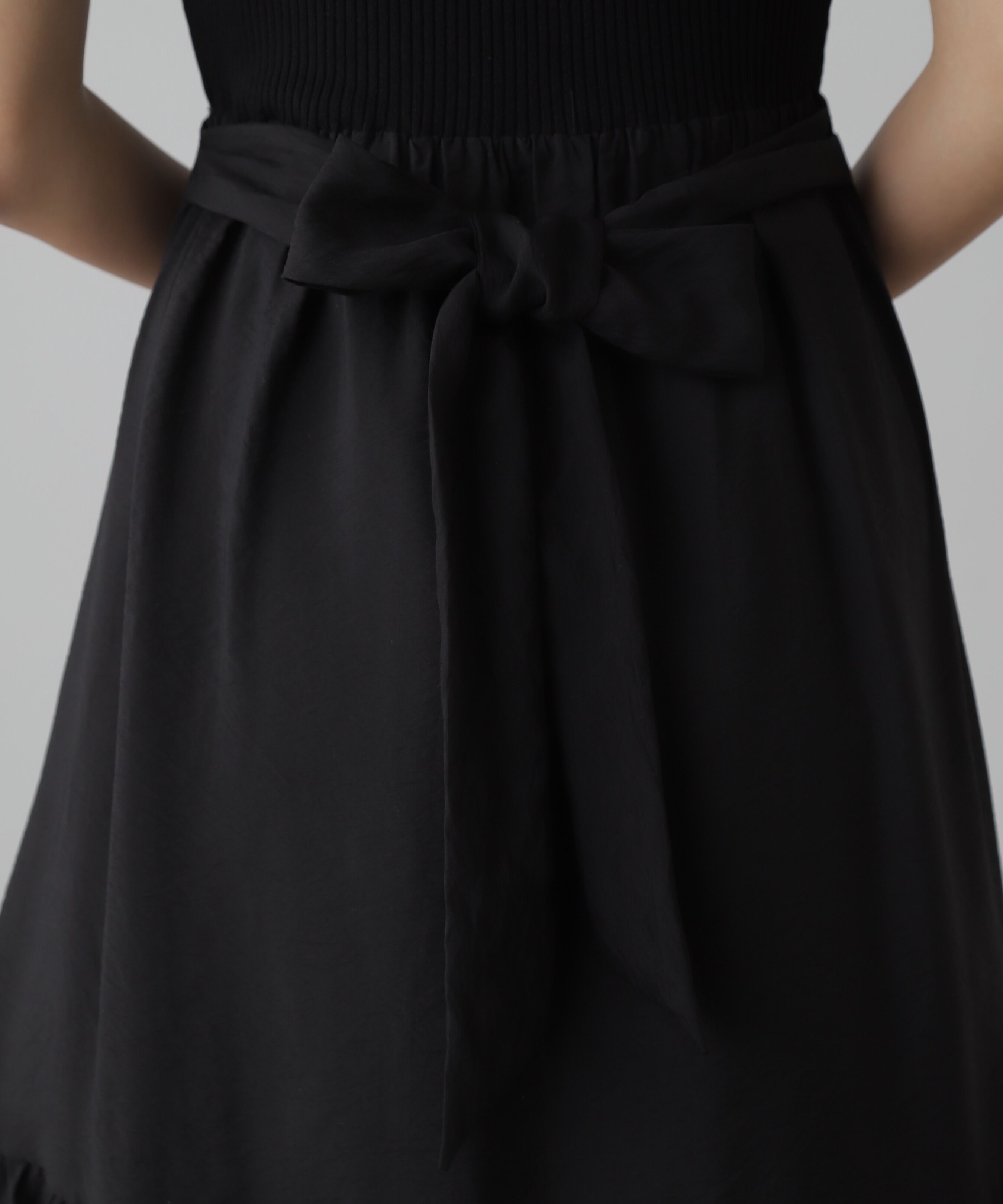  「ニットドッキングバックリボンワンピース」|ワンピース|