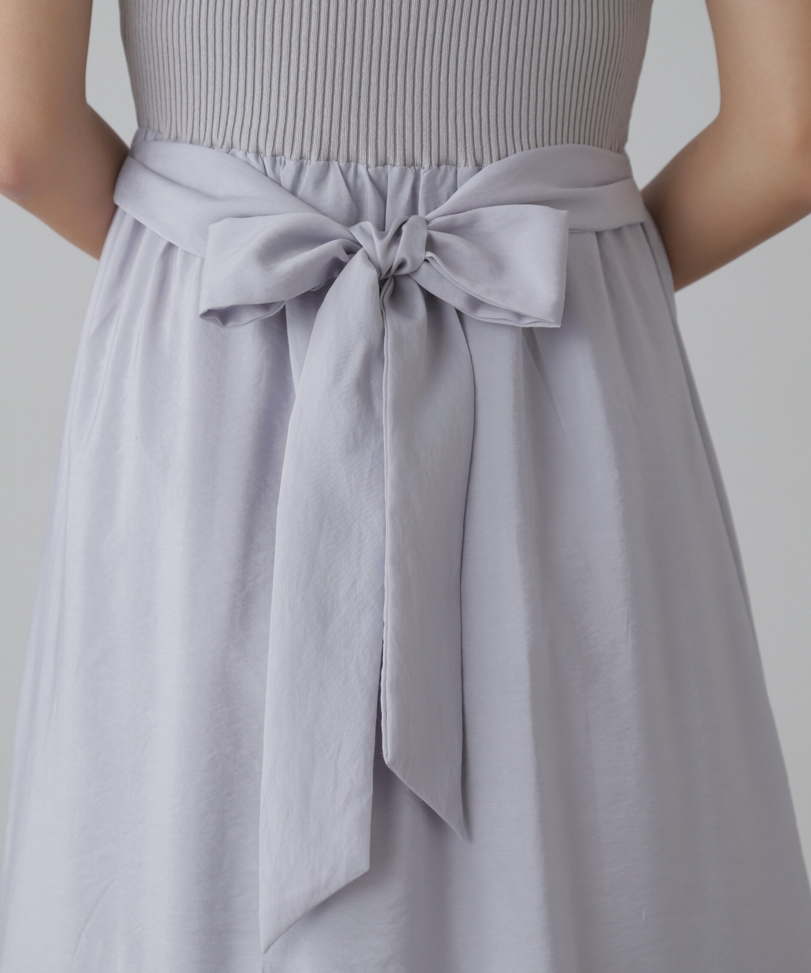  「ニットドッキングバックリボンワンピース」|ワンピース|