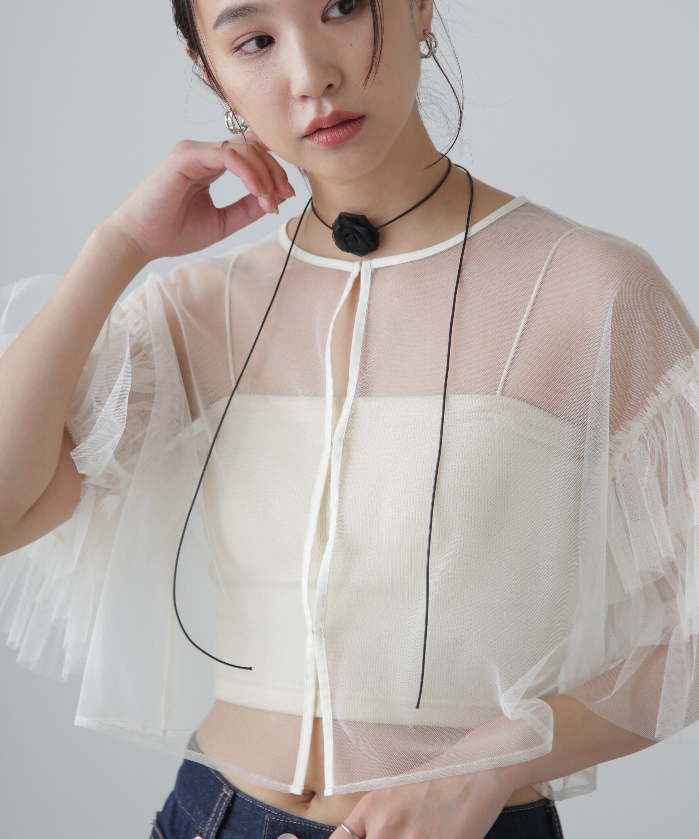  「ローズネックレス」|その他|ブラック