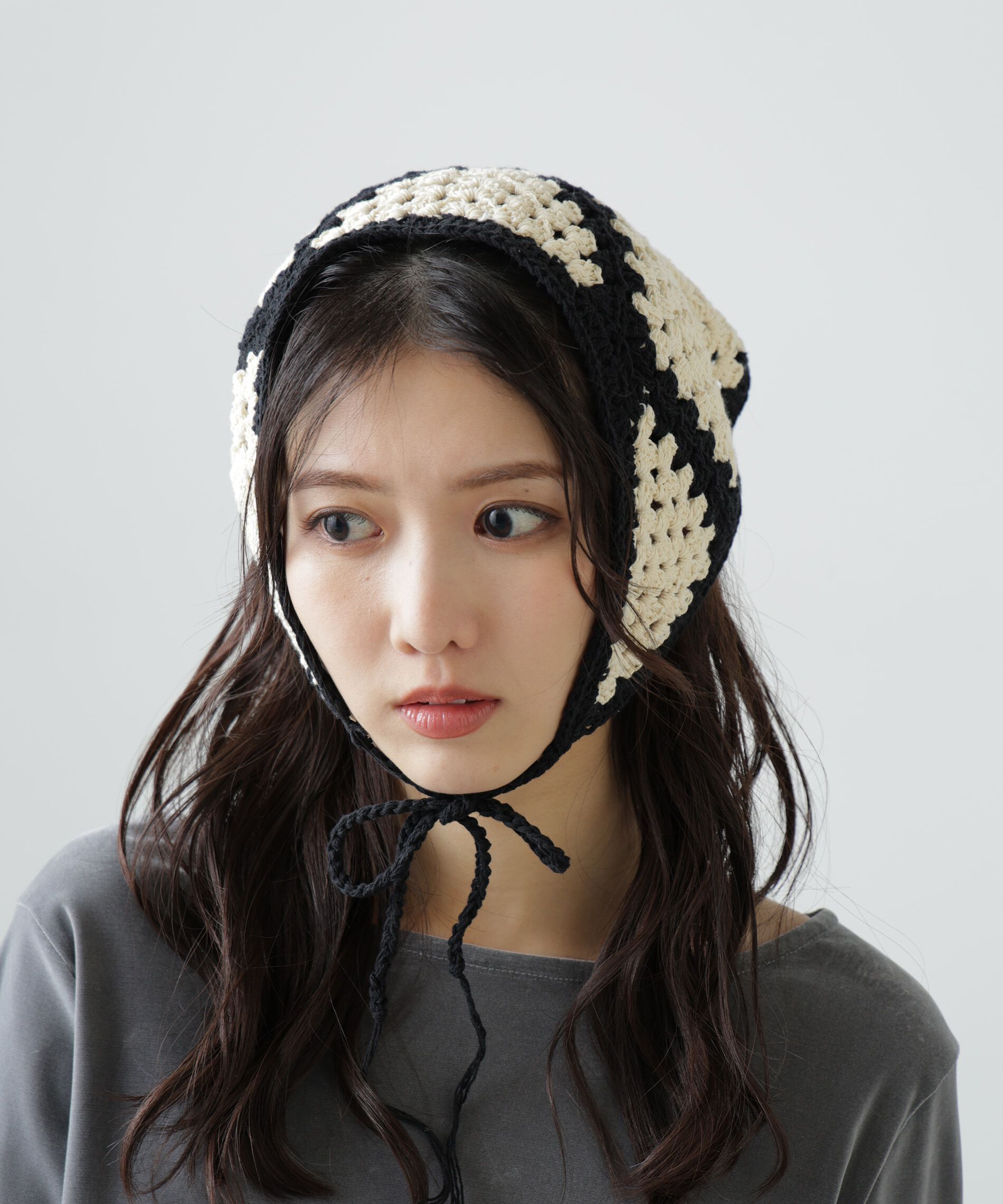  「スクエアパターンバブーシュカ」|ハンカチ|