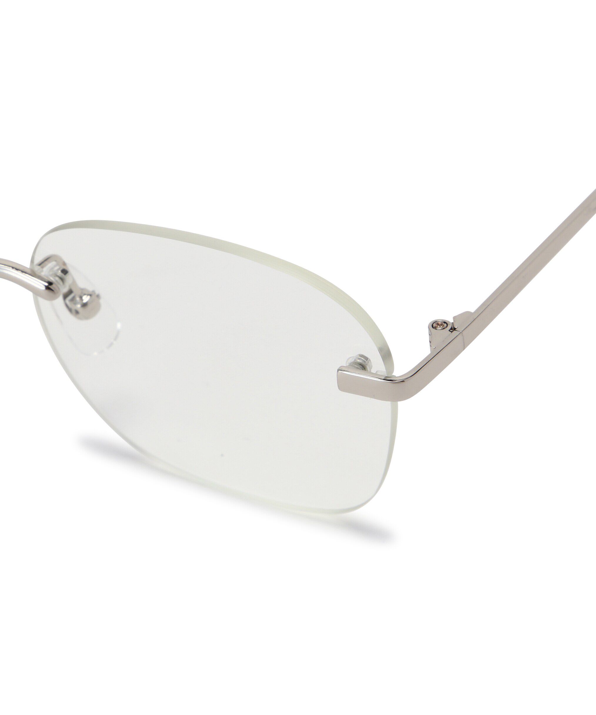  「リムレス伊達メガネ」|ハンカチ|