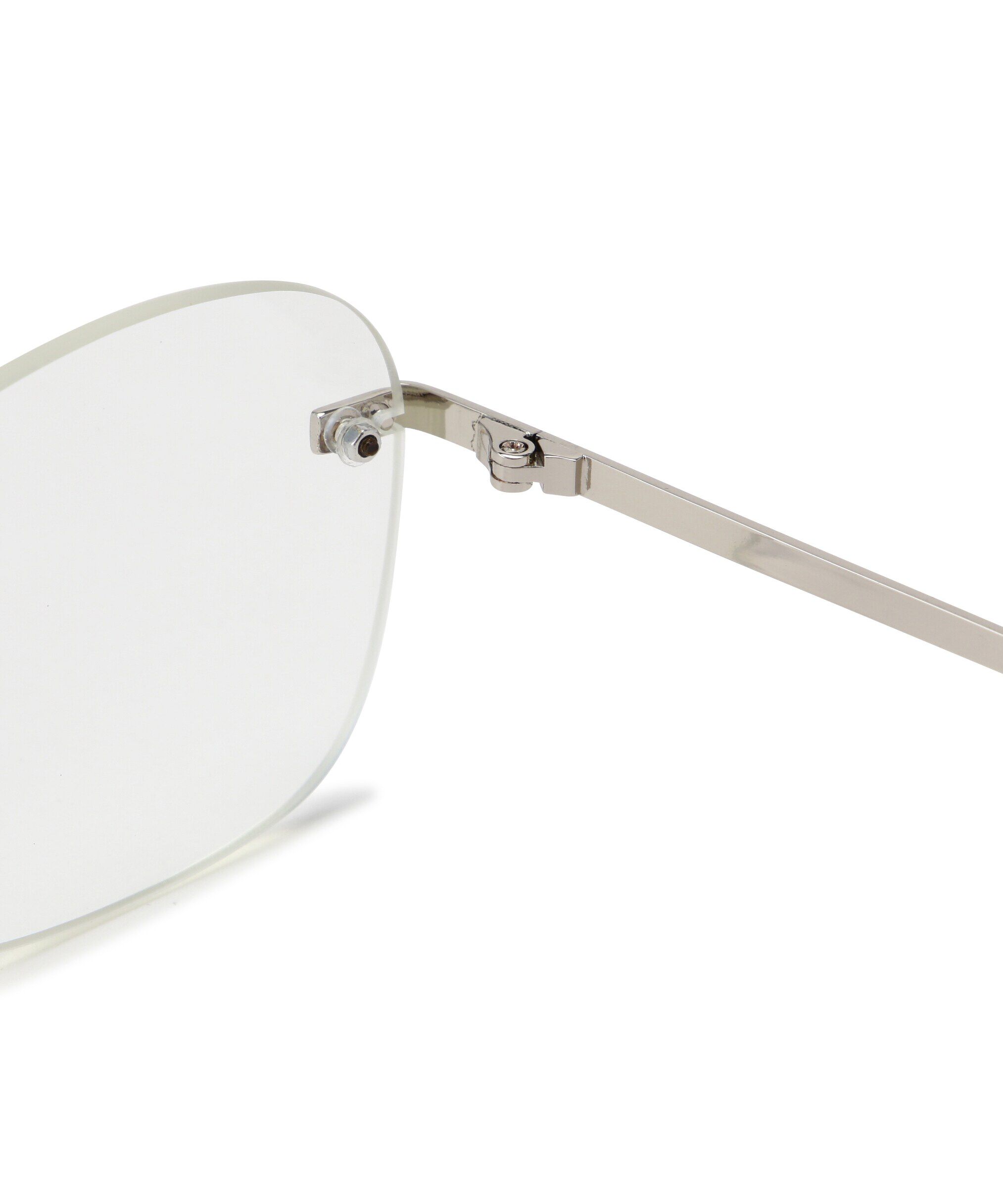  「リムレス伊達メガネ」|ハンカチ|