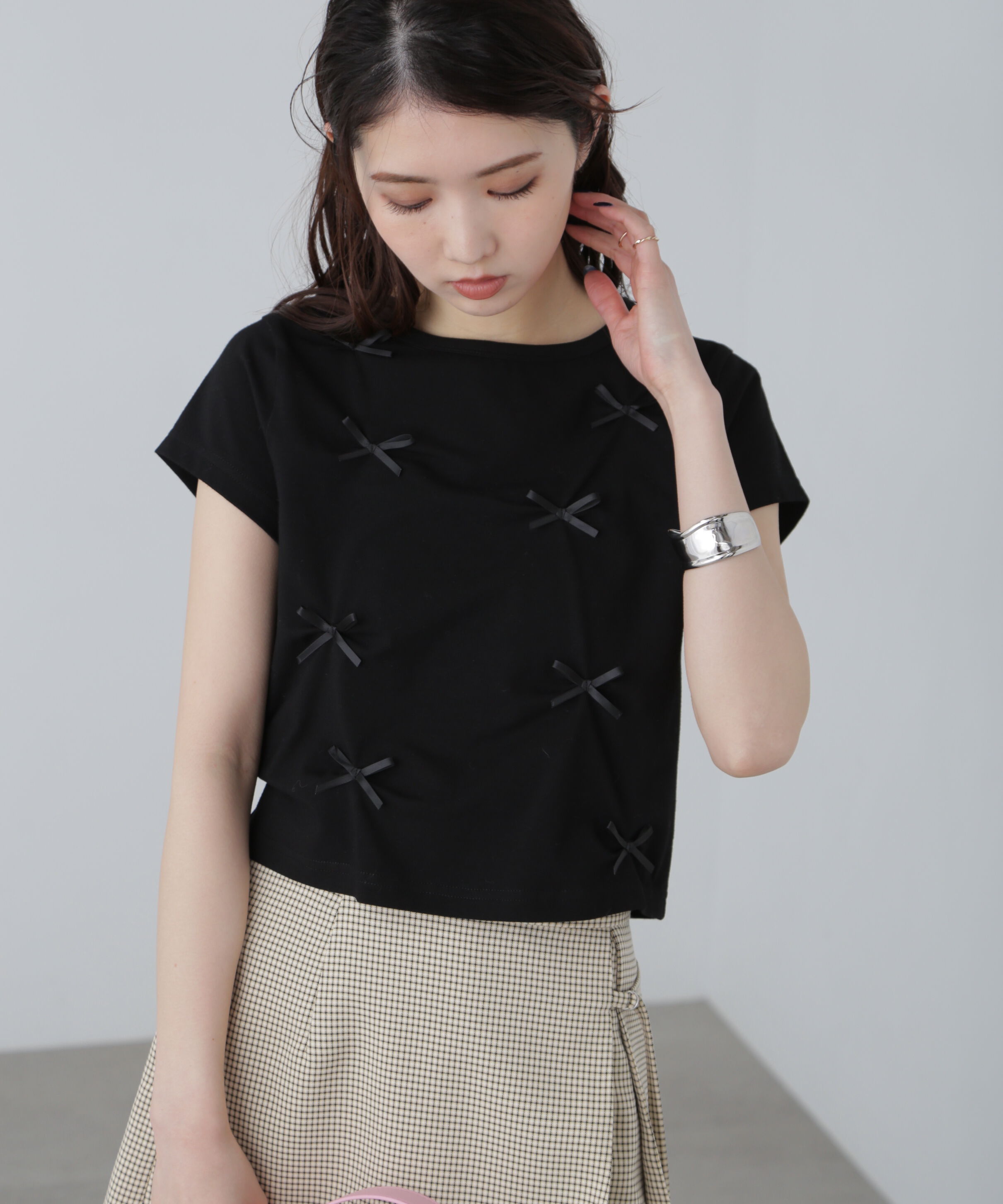  「リボンTシャツ」|Tシャツ・カットソー|