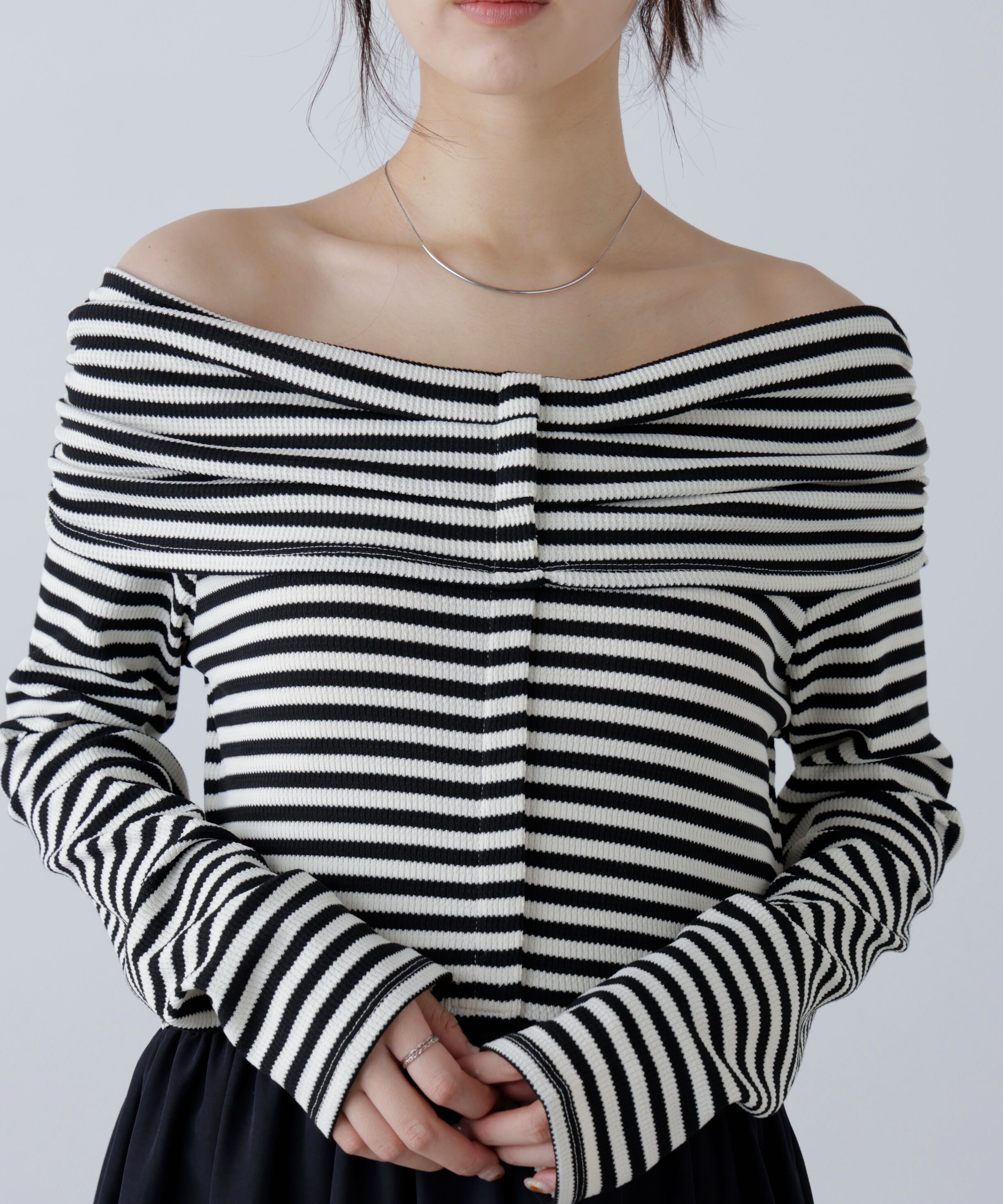  「オフショルドッキングワンピース」|ワンピース|