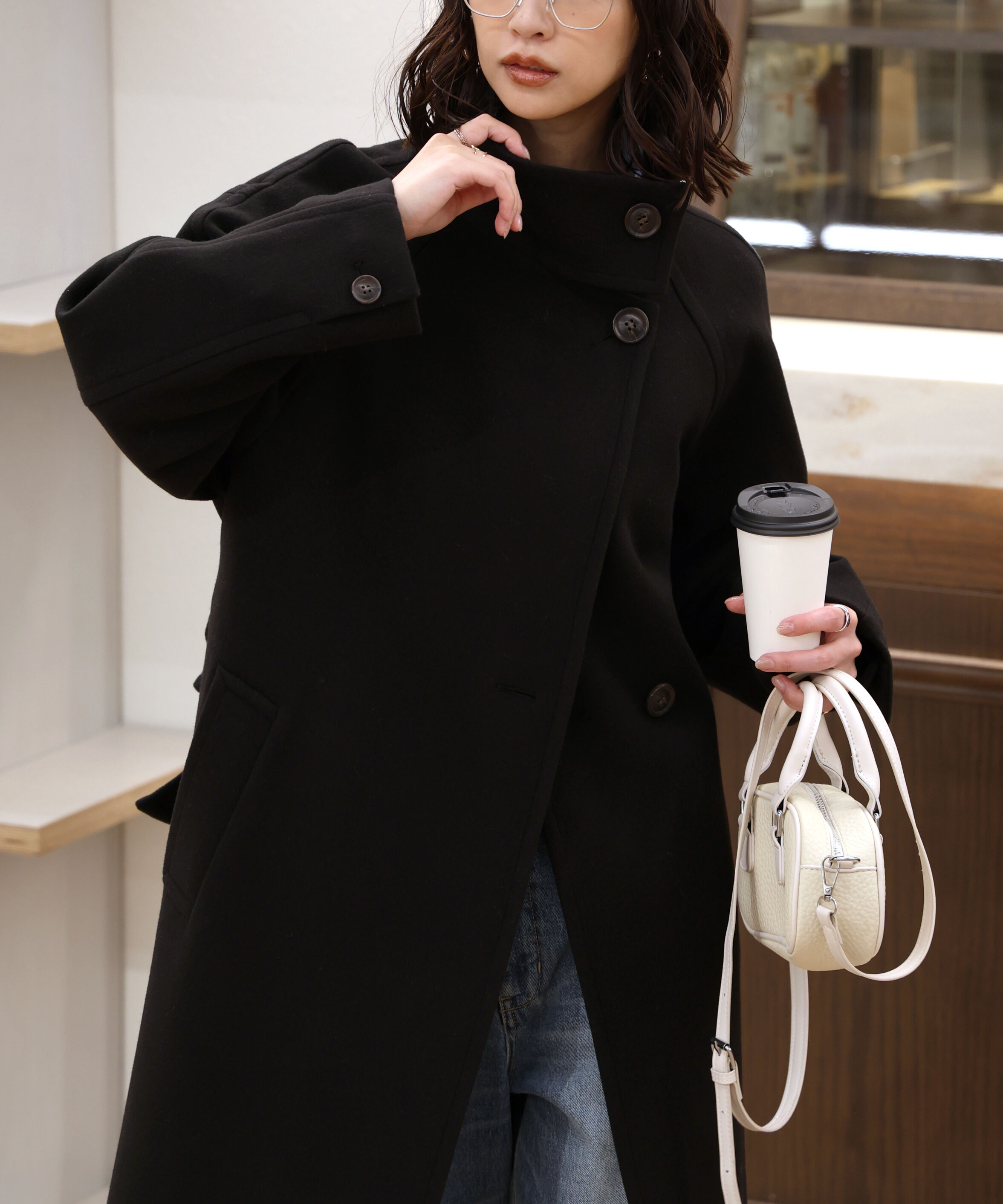  「[累計販売5000枚！選べる4色]スタンドカラーメルトンロングコート」|その他|