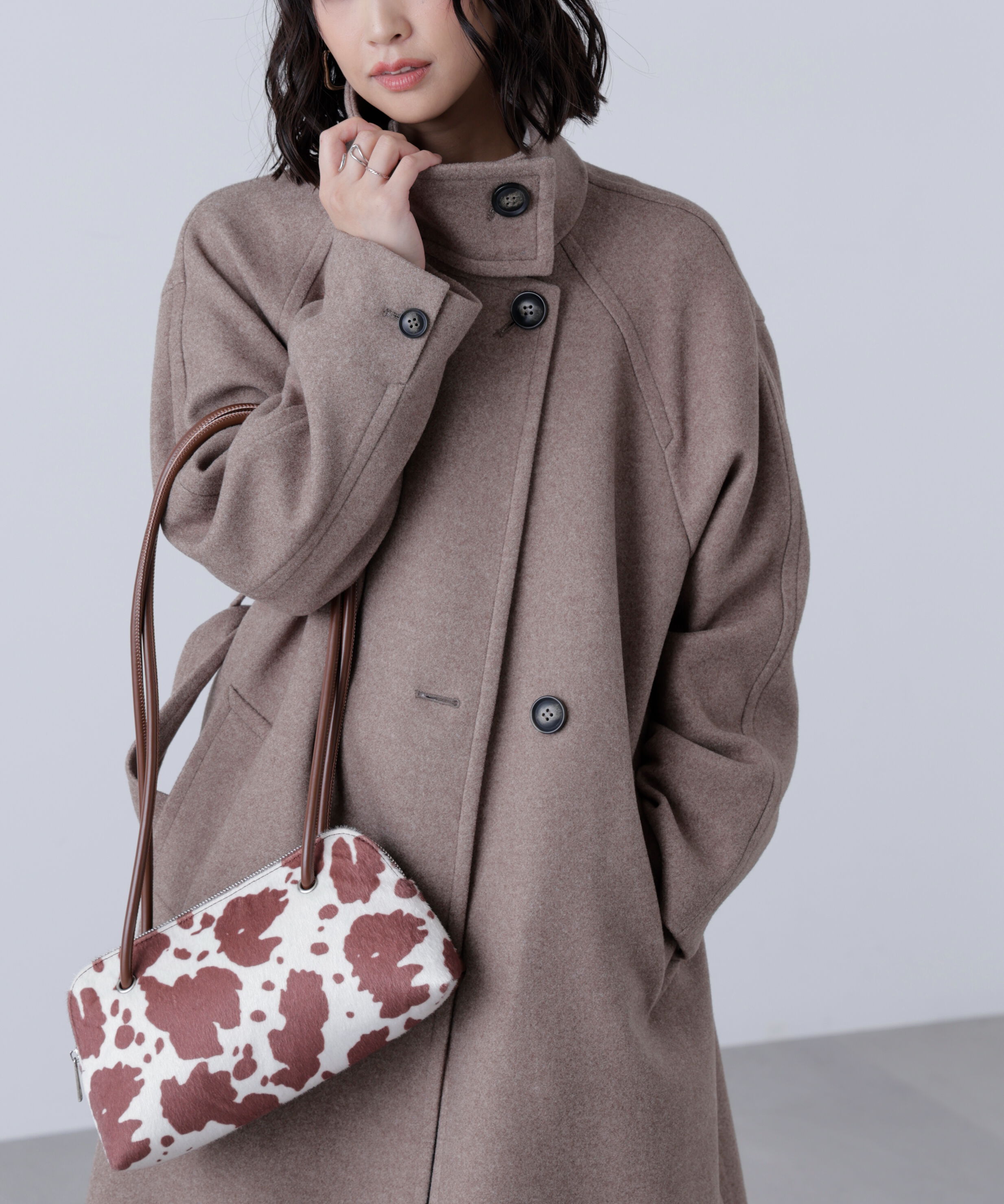  「[累計販売5000枚！選べる4色]スタンドカラーメルトンロングコート」|その他|